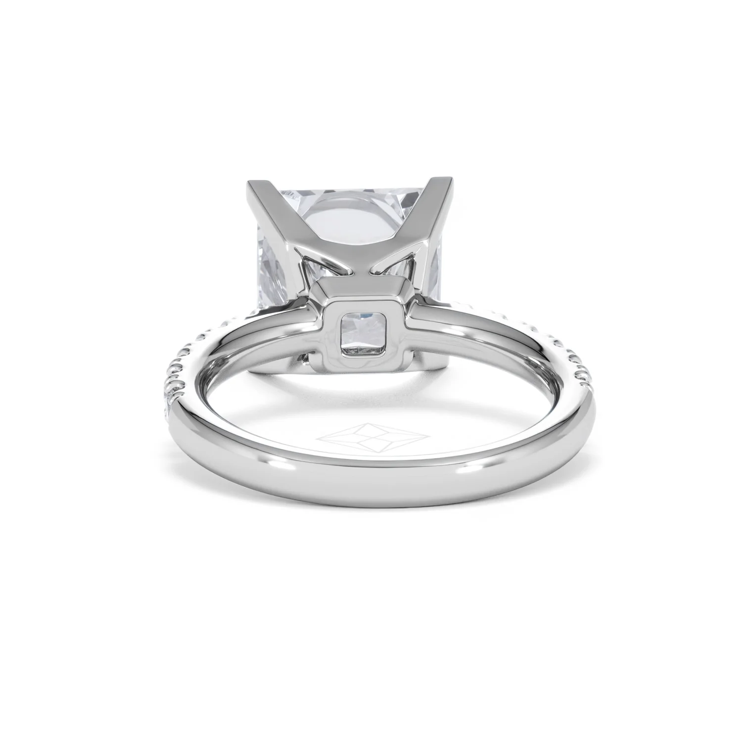 Katerina 5.55ct Lab Diamond Princess Cut Engagement Ring in 18K White Gold G/VS1 - Image 49