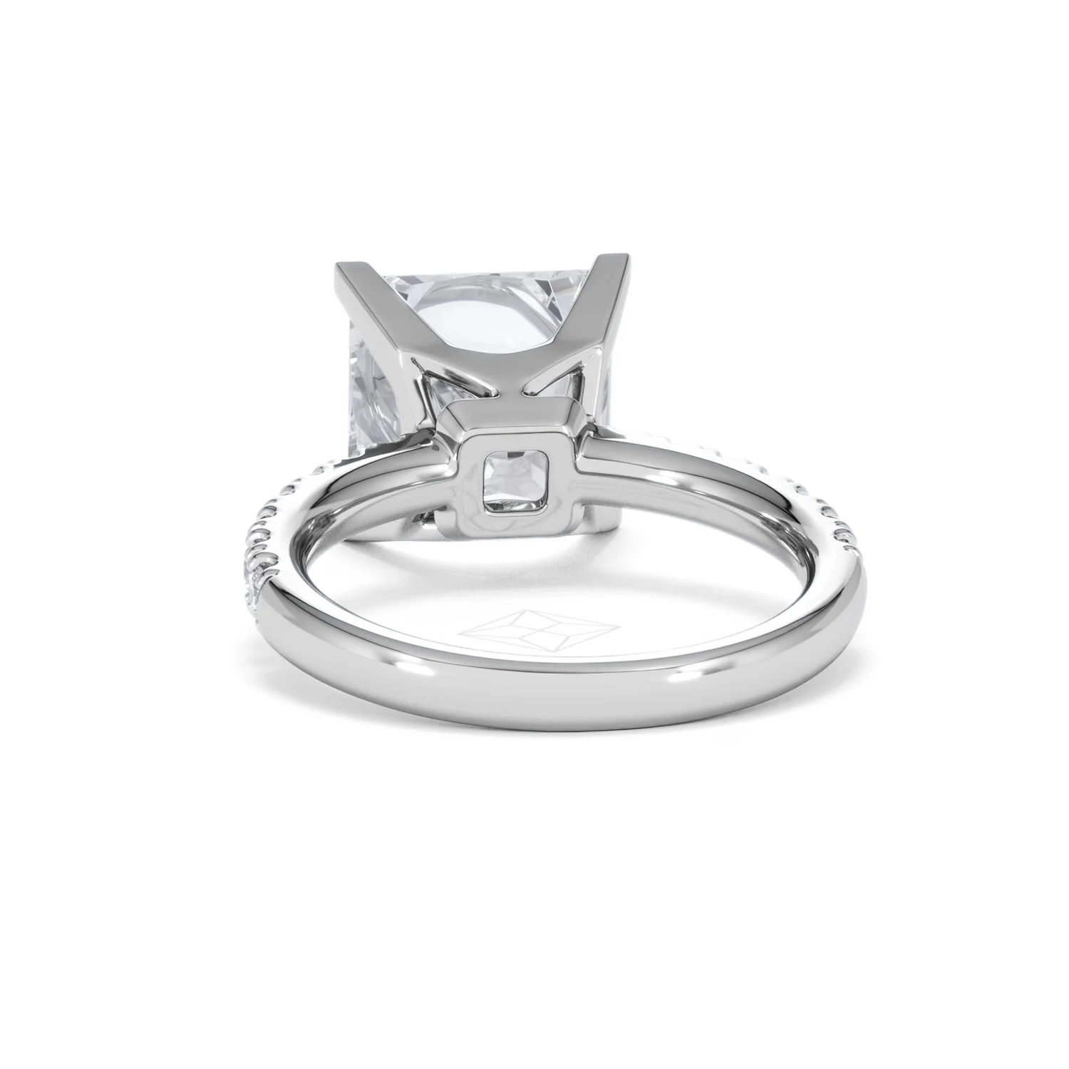 Katerina 5.55ct Lab Diamond Princess Cut Engagement Ring in 18K White Gold G/VS1 - Image 50