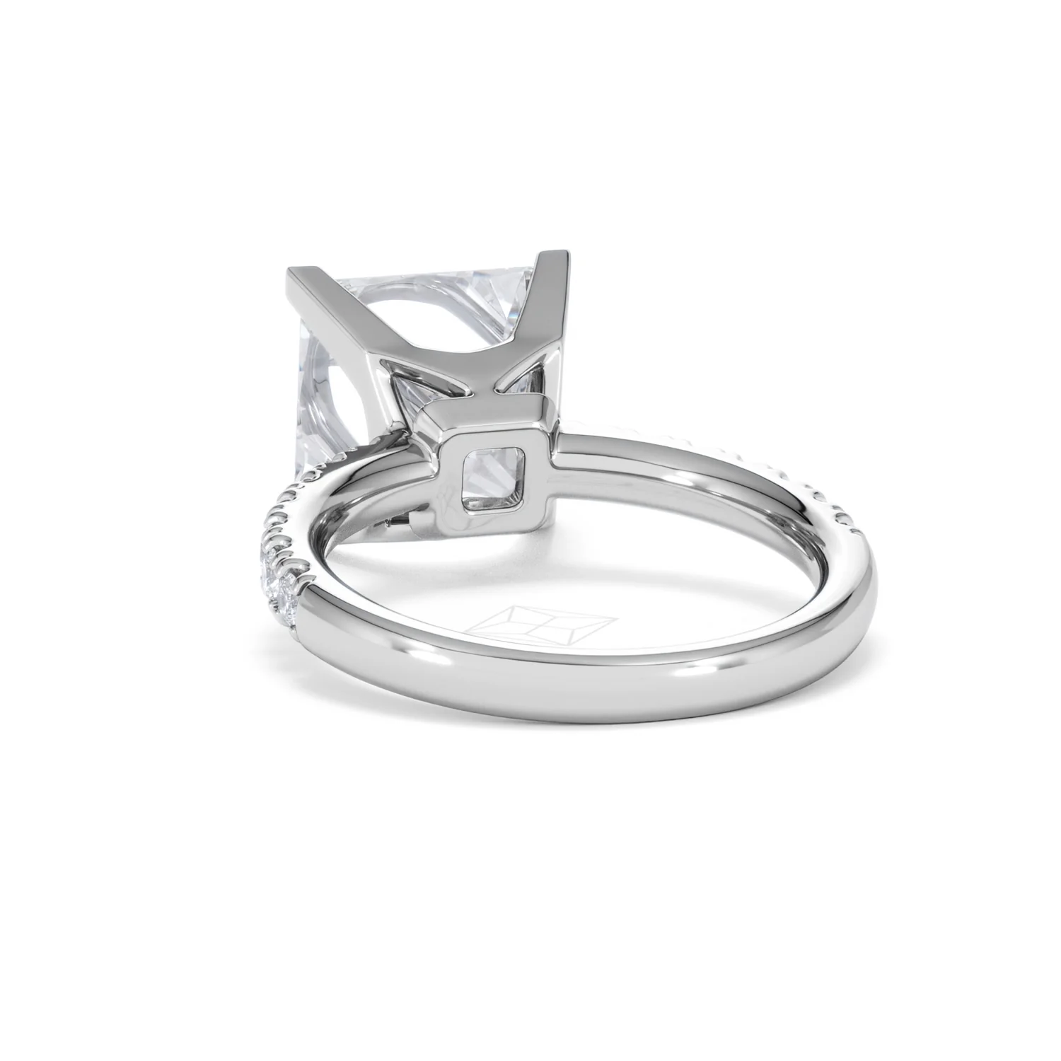 Katerina 5.55ct Lab Diamond Princess Cut Engagement Ring in 18K White Gold G/VS1 - Image 52