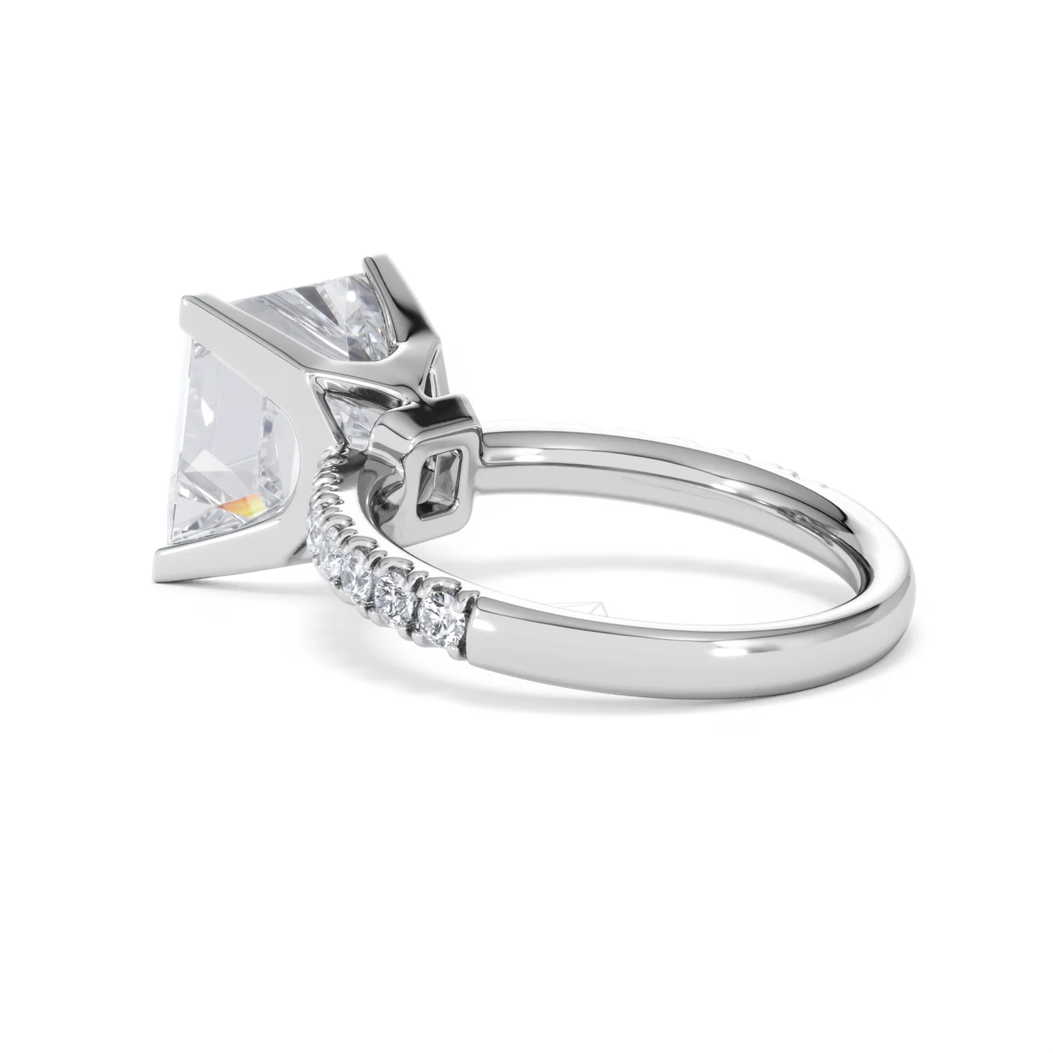 Katerina 5.55ct Lab Diamond Princess Cut Engagement Ring in 18K White Gold G/VS1 - Image 59
