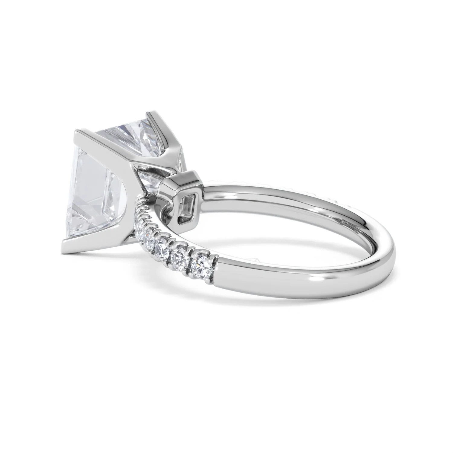Katerina 5.55ct Lab Diamond Princess Cut Engagement Ring in 18K White Gold G/VS1 - Image 60