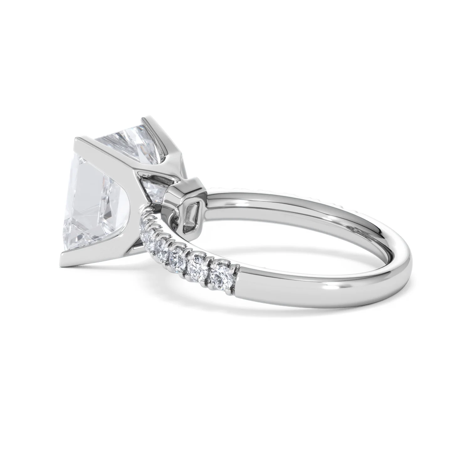 Katerina 5.55ct Lab Diamond Princess Cut Engagement Ring in 18K White Gold G/VS1 - Image 61