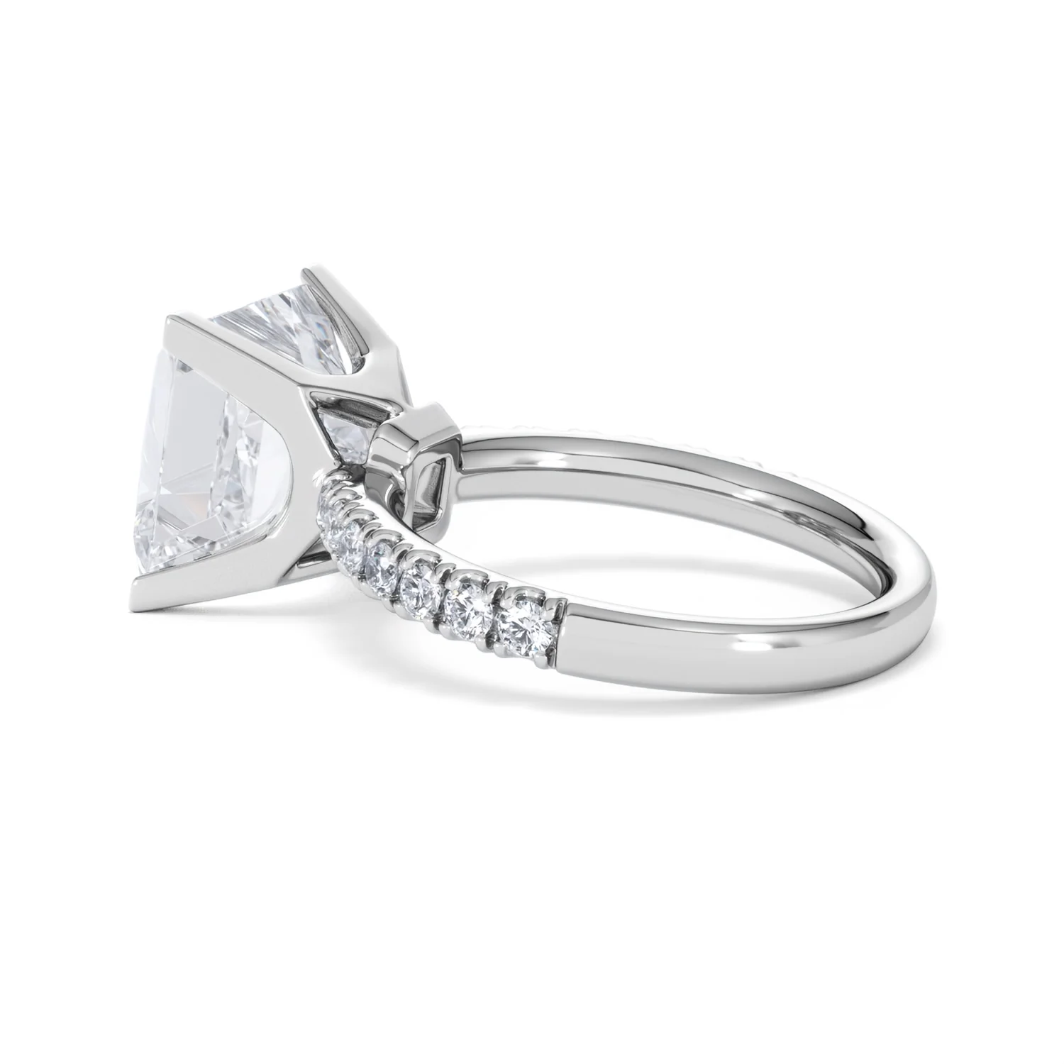 Katerina 5.55ct Lab Diamond Princess Cut Engagement Ring in 18K White Gold G/VS1 - Image 62