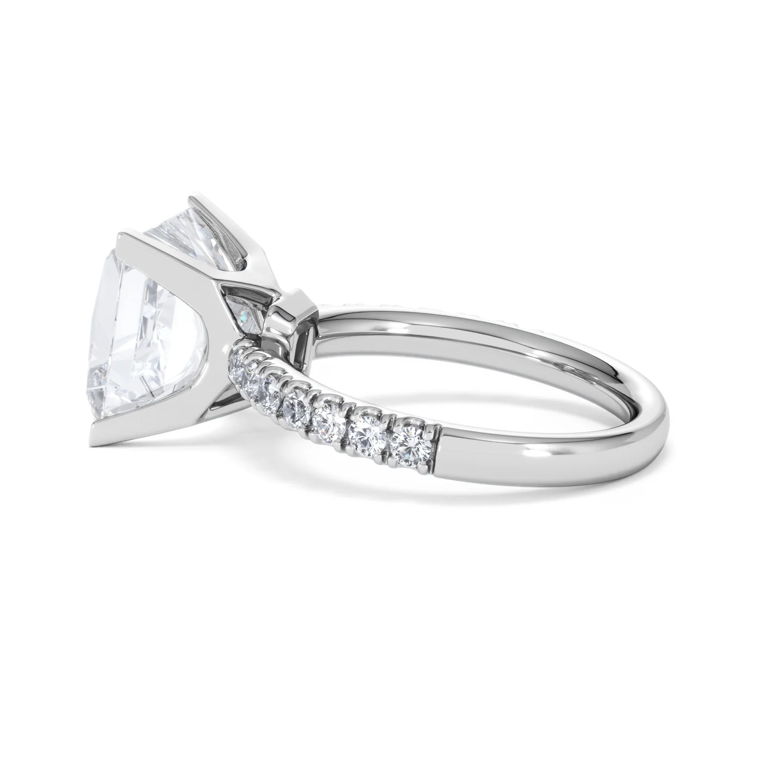Katerina 5.55ct Lab Diamond Princess Cut Engagement Ring in 18K White Gold G/VS1 - Image 64