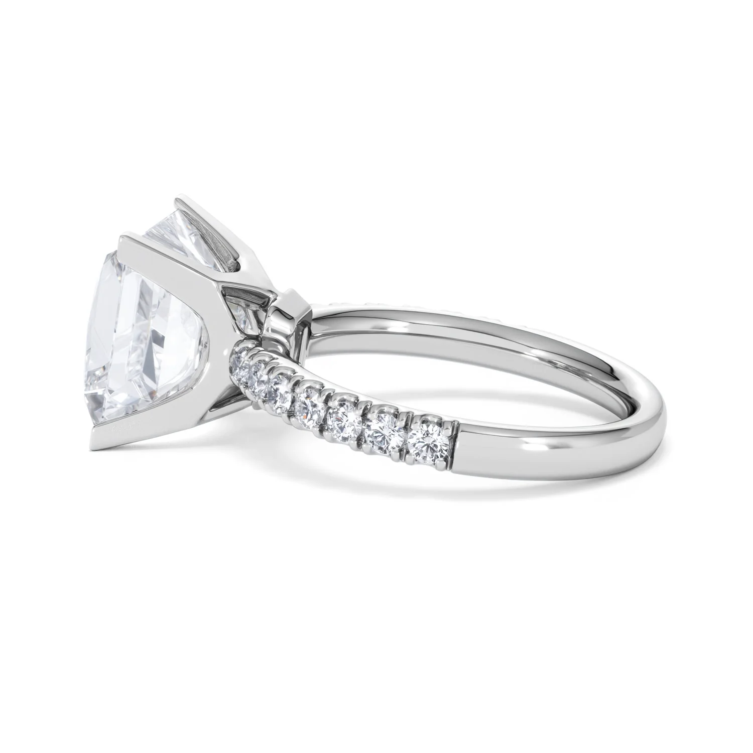 Katerina 5.55ct Lab Diamond Princess Cut Engagement Ring in 18K White Gold G/VS1 - Image 65