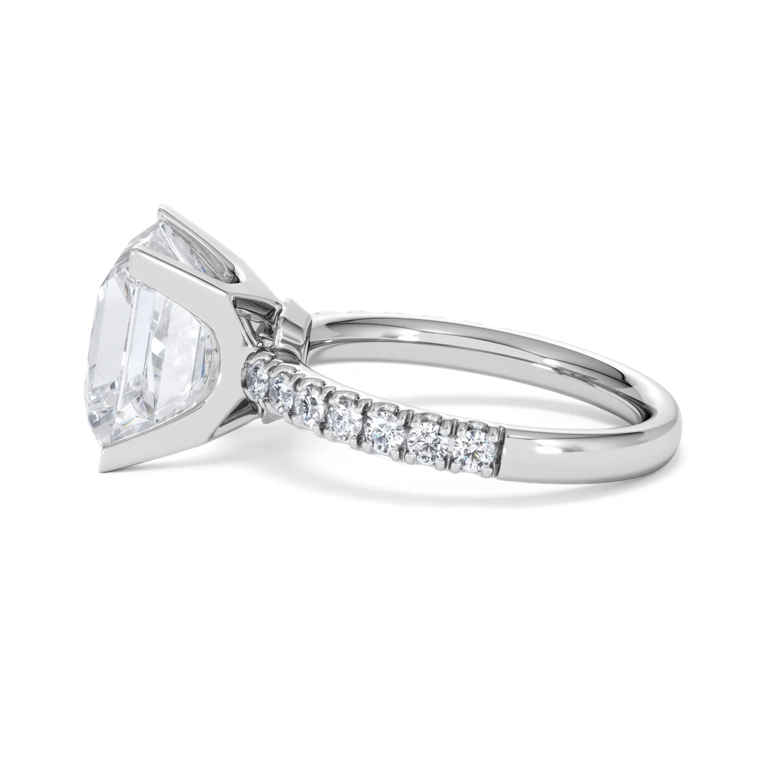 Katerina 5.55ct Lab Diamond Princess Cut Engagement Ring in 18K White Gold G/VS1 - Image 67