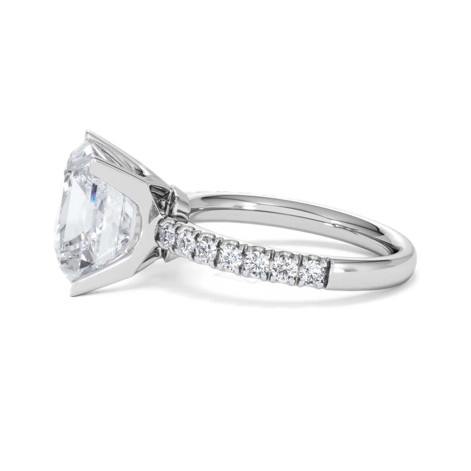 Katerina 5.55ct Lab Diamond Princess Cut Engagement Ring in 18K White Gold G/VS1 - Image 69