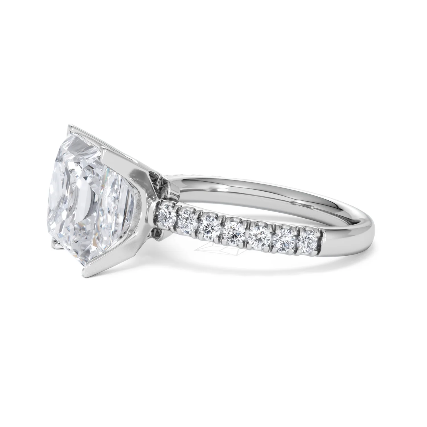Katerina 5.55ct Lab Diamond Princess Cut Engagement Ring in 18K White Gold G/VS1 - Image 72