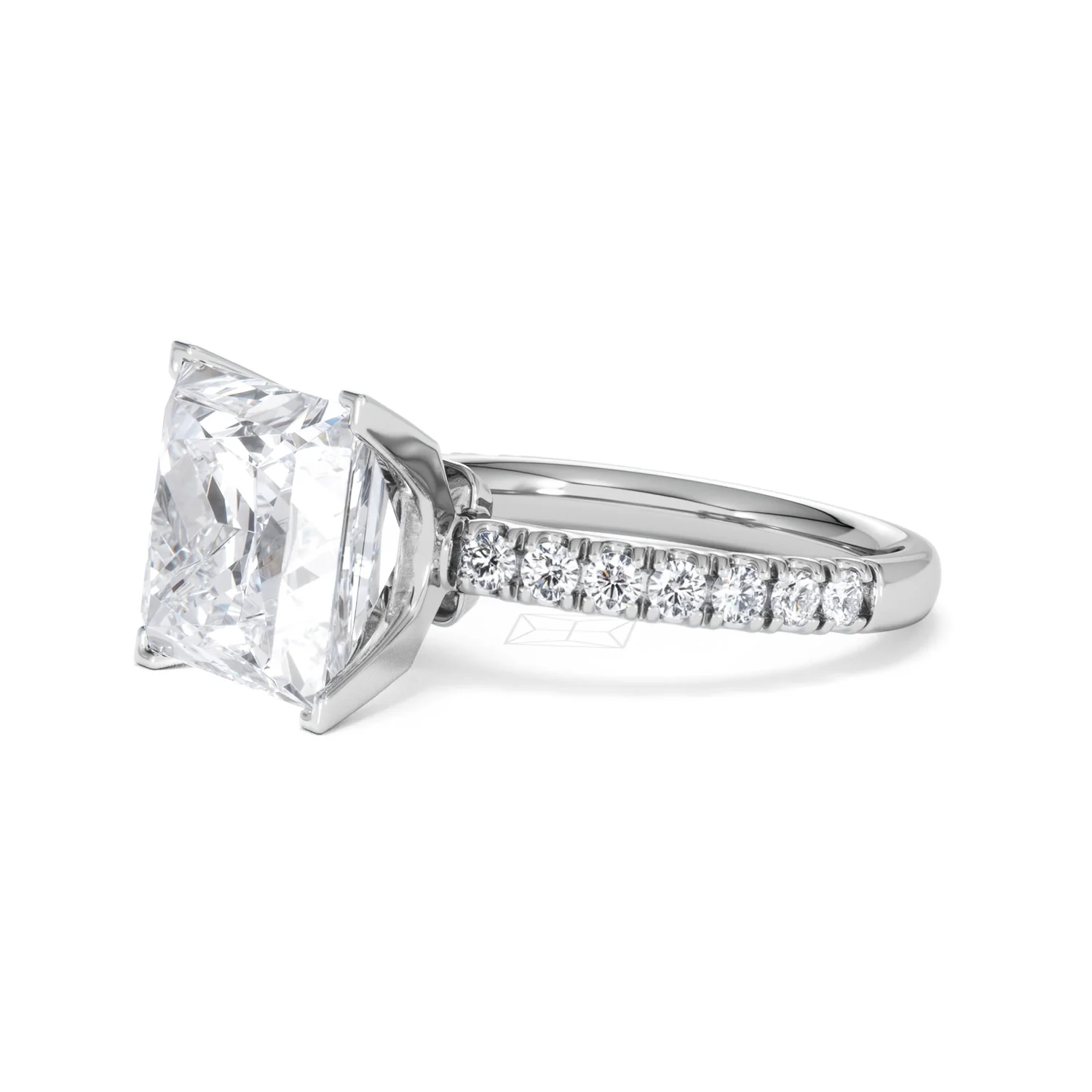 Katerina 5.55ct Lab Diamond Princess Cut Engagement Ring in 18K White Gold G/VS1 - Image 76