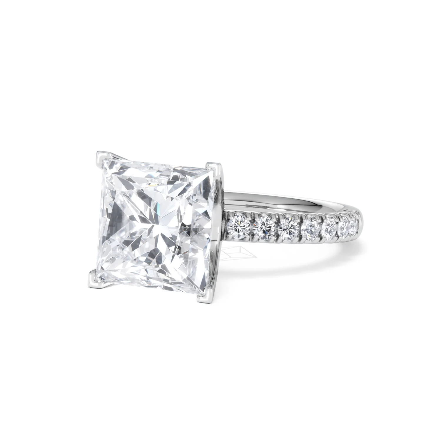 Katerina 5.55ct Lab Diamond Princess Cut Engagement Ring in 18K White Gold G/VS1 - Image 82