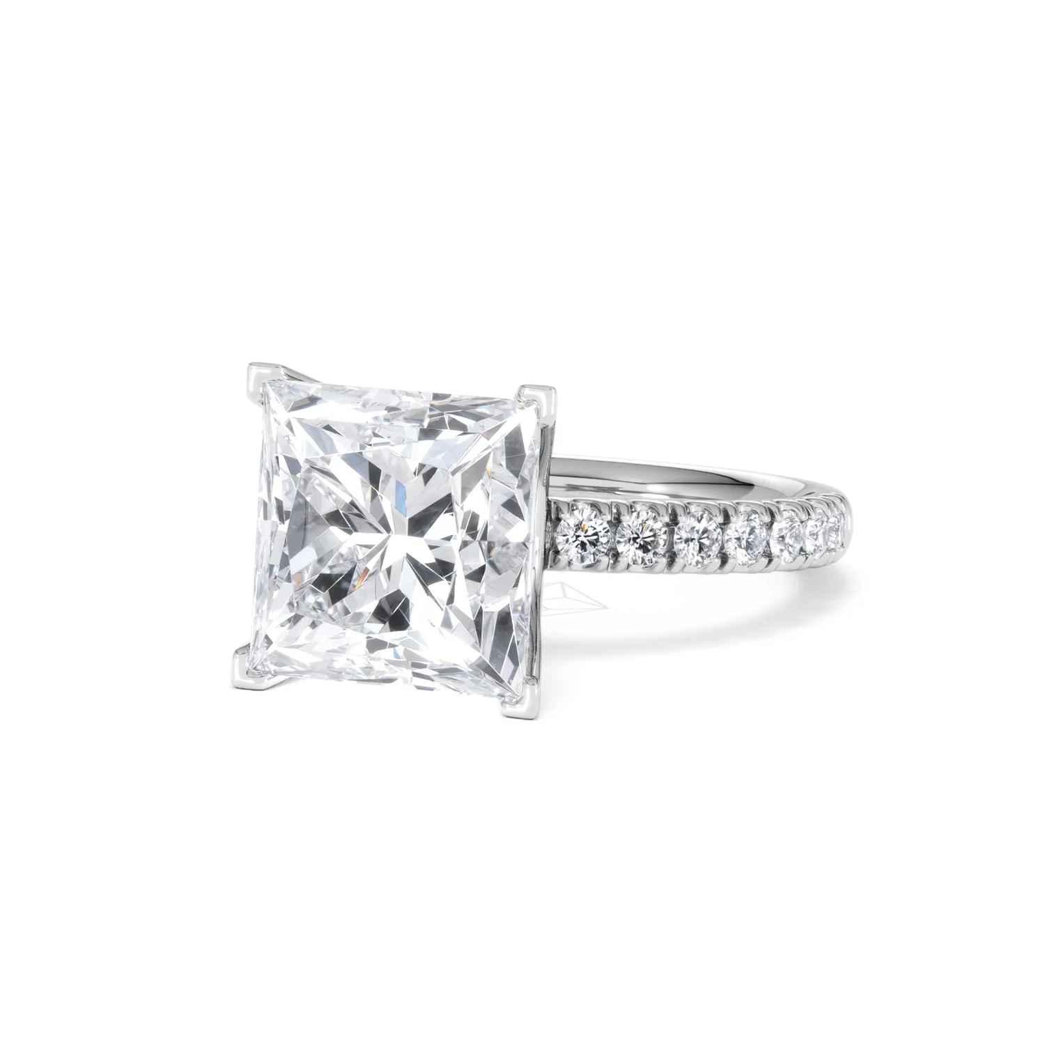 Katerina 5.55ct Lab Diamond Princess Cut Engagement Ring in 18K White Gold G/VS1 - Image 83