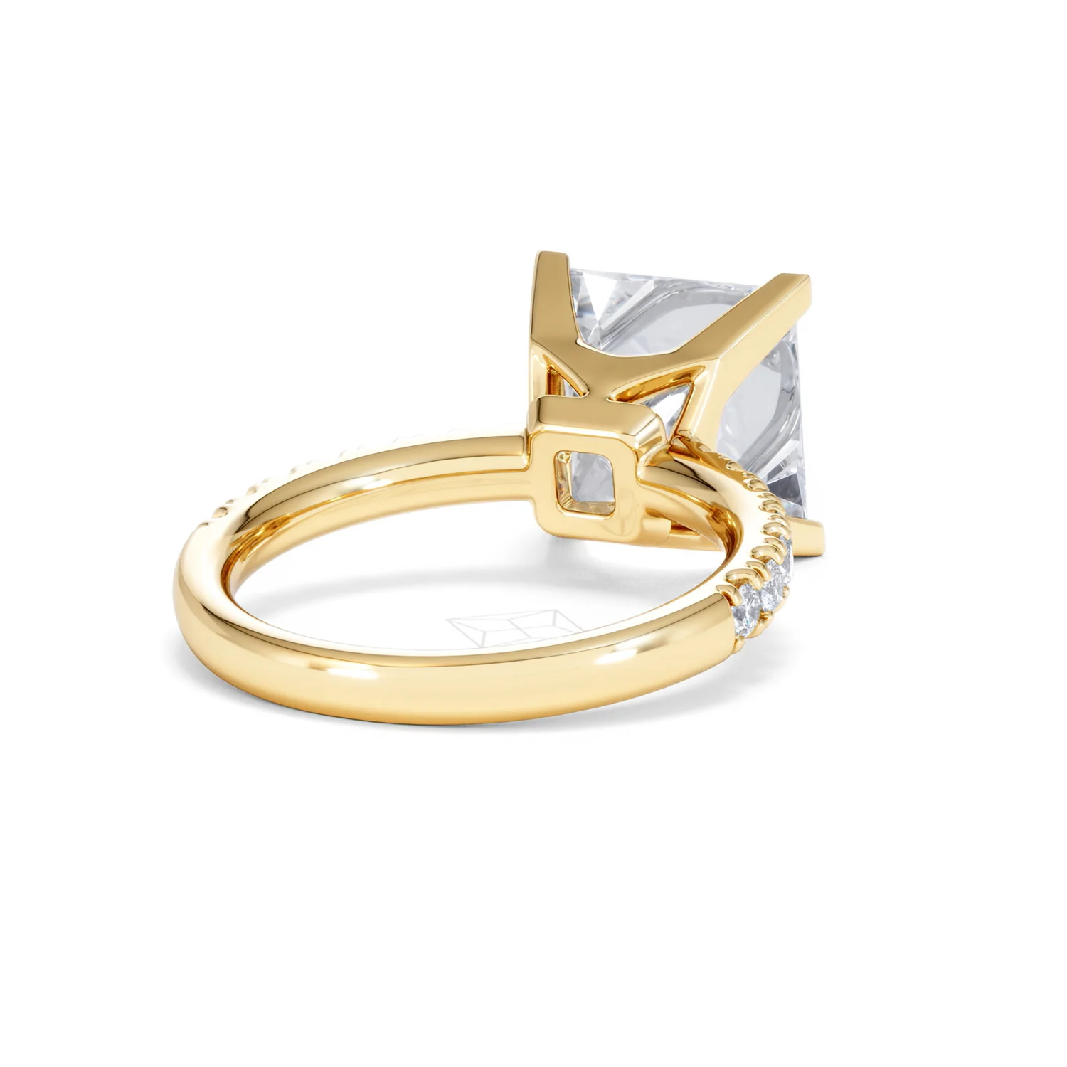 Katerina 5.55ct Lab Diamond Princess Cut Engagement Ring in 18K Yellow Gold G/VS1 - Image 41