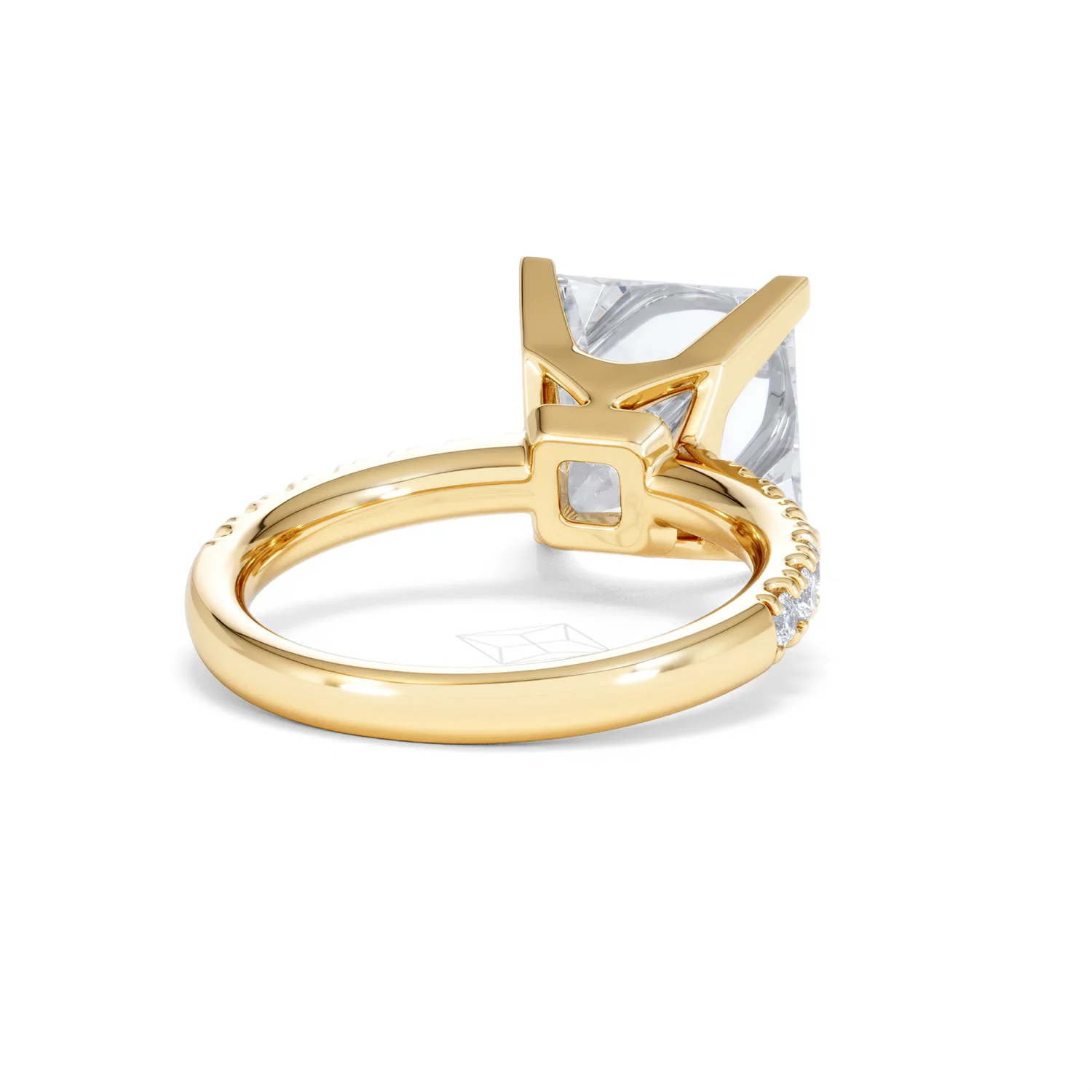 Katerina 5.55ct Lab Diamond Princess Cut Engagement Ring in 18K Yellow Gold G/VS1 - Image 42