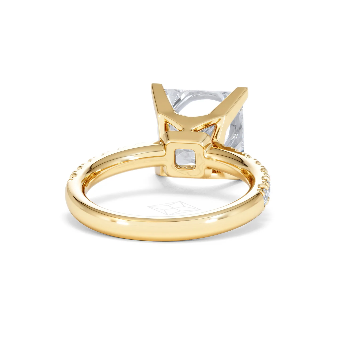 Katerina 5.55ct Lab Diamond Princess Cut Engagement Ring in 18K Yellow Gold G/VS1 - Image 44