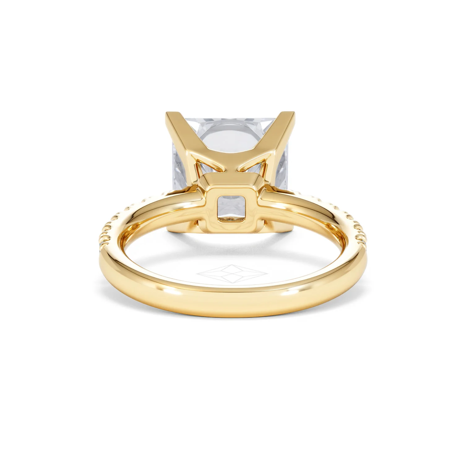 Katerina 5.55ct Lab Diamond Princess Cut Engagement Ring in 18K Yellow Gold G/VS1 - Image 47