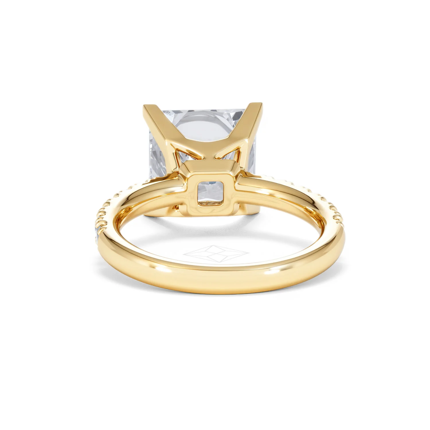 Katerina 5.55ct Lab Diamond Princess Cut Engagement Ring in 18K Yellow Gold G/VS1 - Image 48