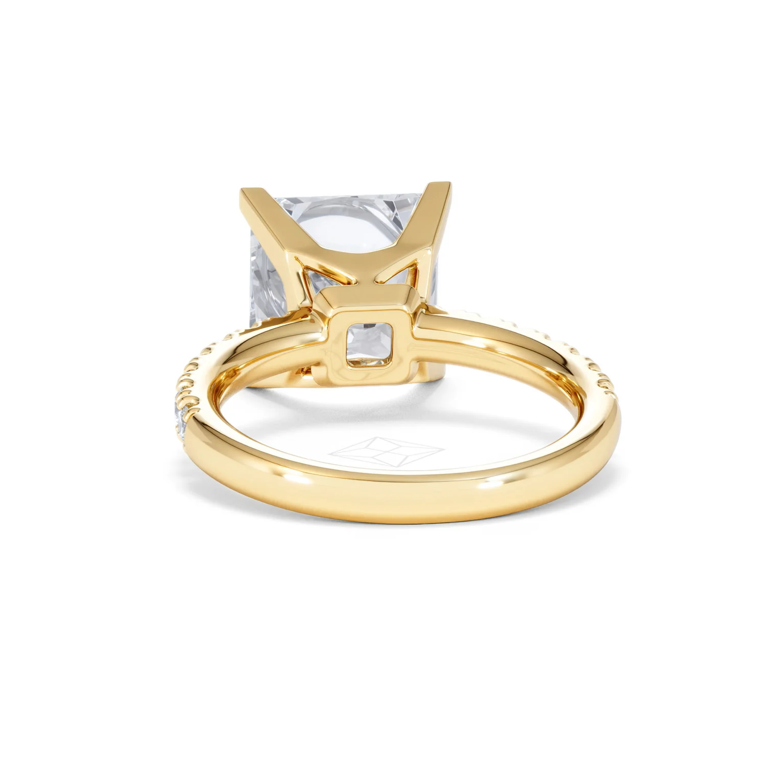 Katerina 5.55ct Lab Diamond Princess Cut Engagement Ring in 18K Yellow Gold G/VS1 - Image 49