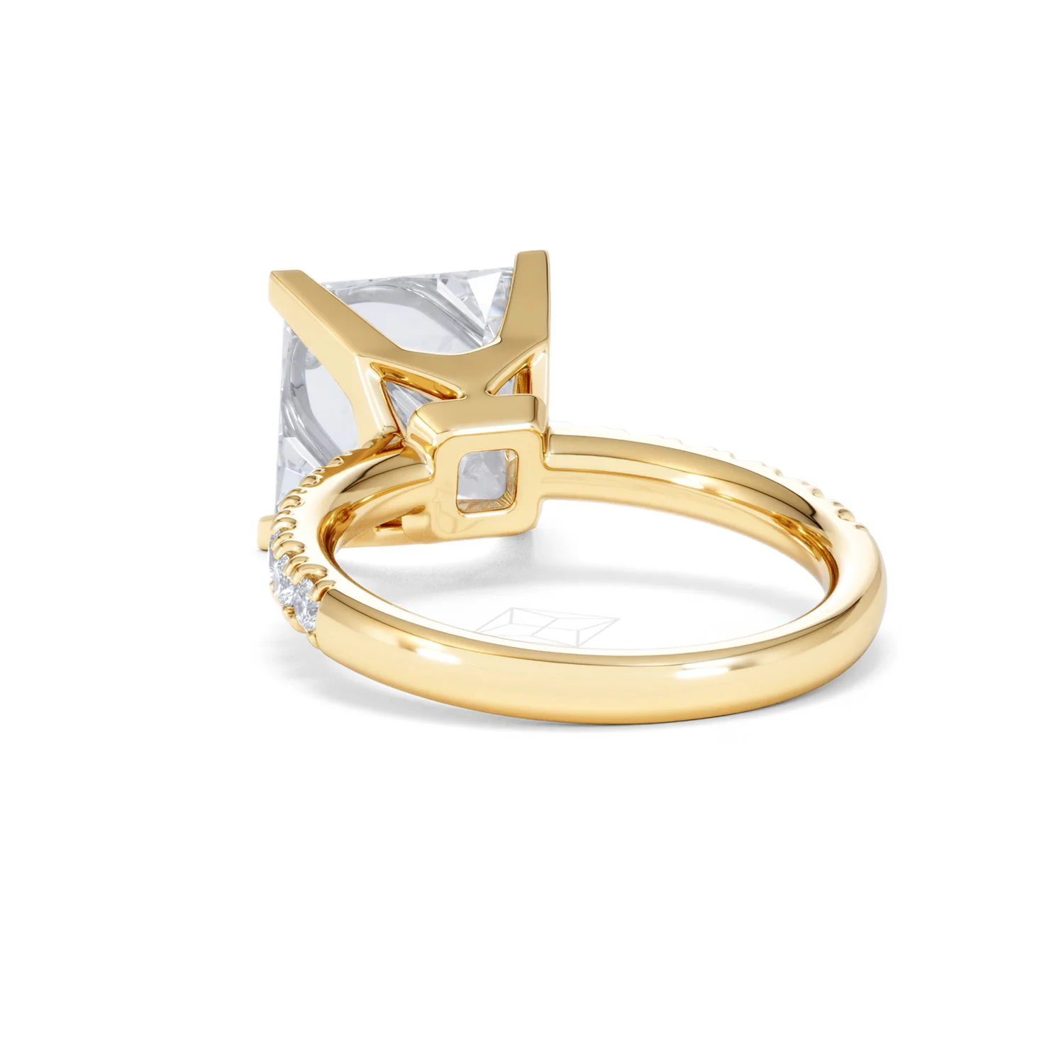 Katerina 5.55ct Lab Diamond Princess Cut Engagement Ring in 18K Yellow Gold G/VS1 - Image 52