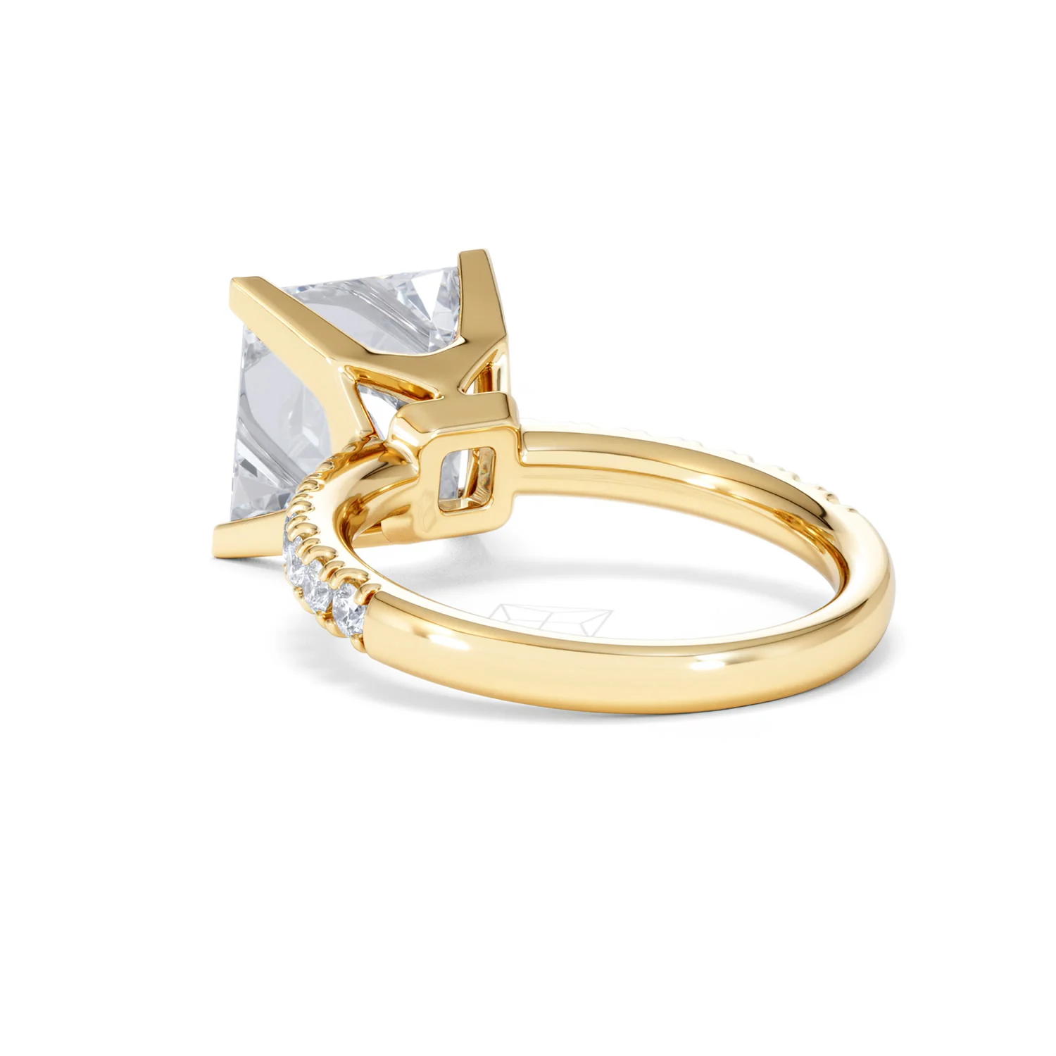 Katerina 5.55ct Lab Diamond Princess Cut Engagement Ring in 18K Yellow Gold G/VS1 - Image 54