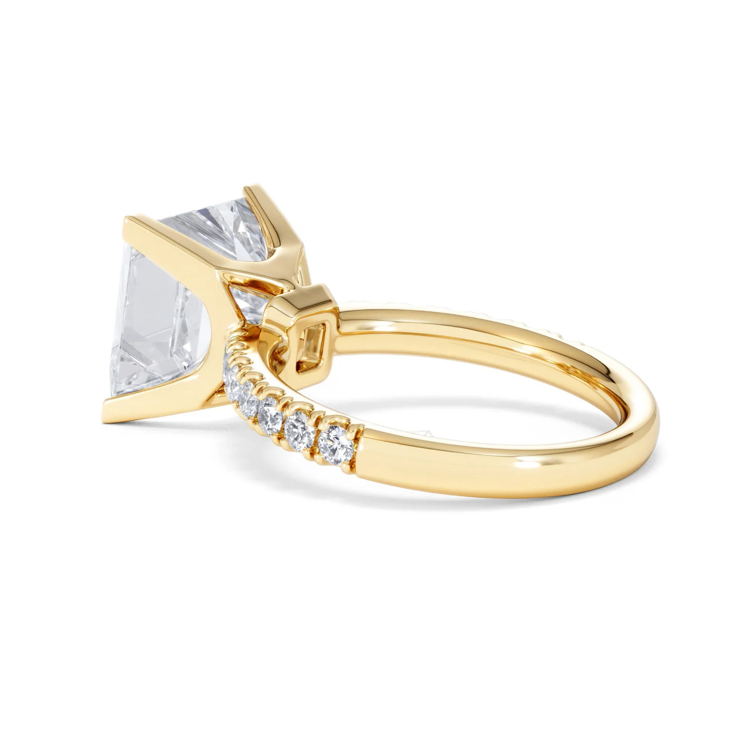Katerina 5.55ct Lab Diamond Princess Cut Engagement Ring in 18K Yellow Gold G/VS1 - Image 59