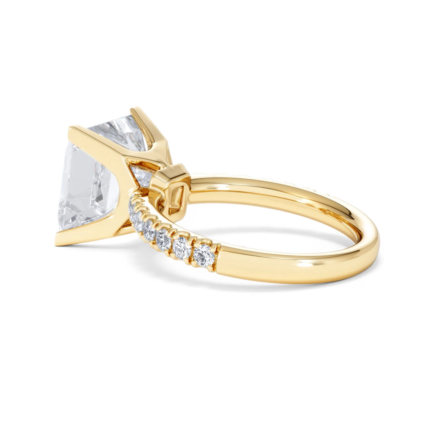 Katerina 5.55ct Lab Diamond Princess Cut Engagement Ring in 18K Yellow Gold G/VS1 - Image 60