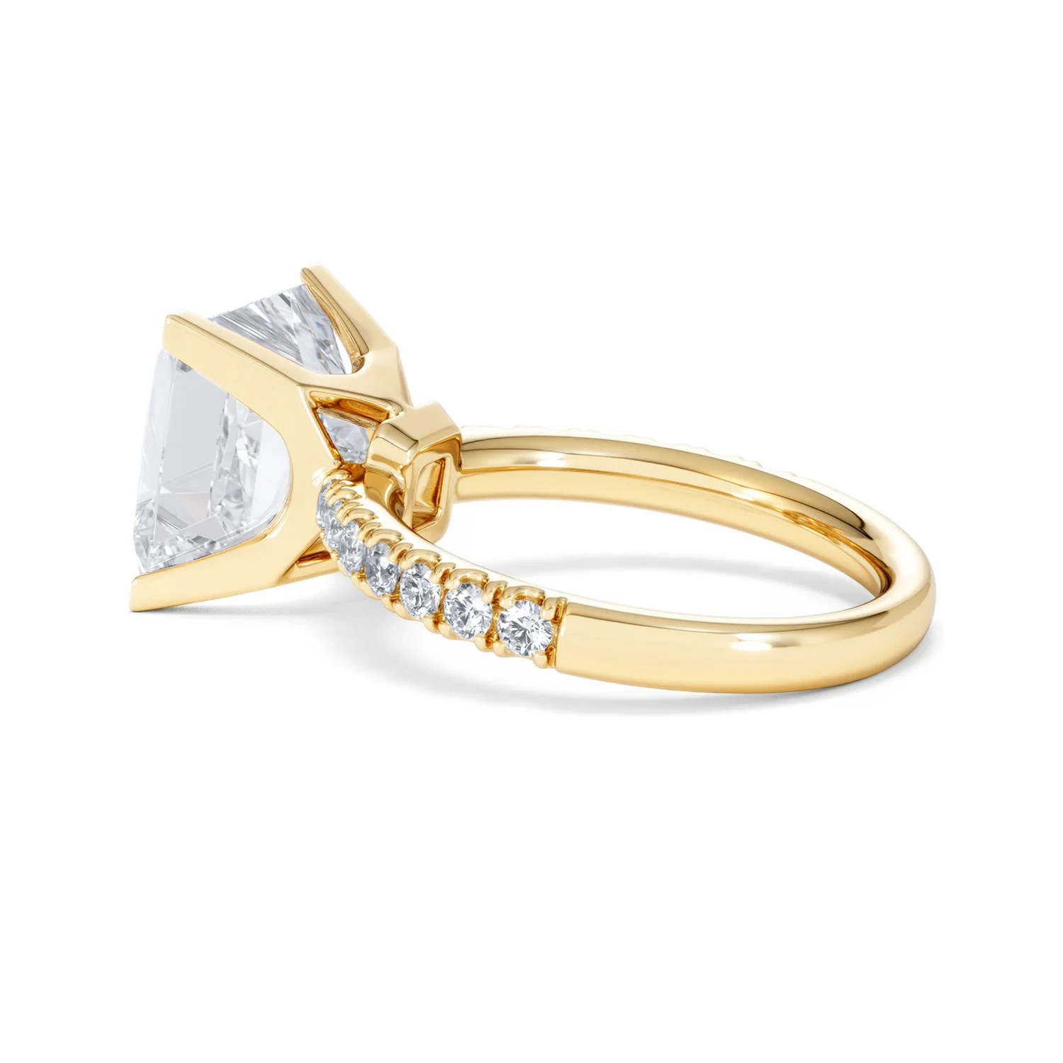 Katerina 5.55ct Lab Diamond Princess Cut Engagement Ring in 18K Yellow Gold G/VS1 - Image 61