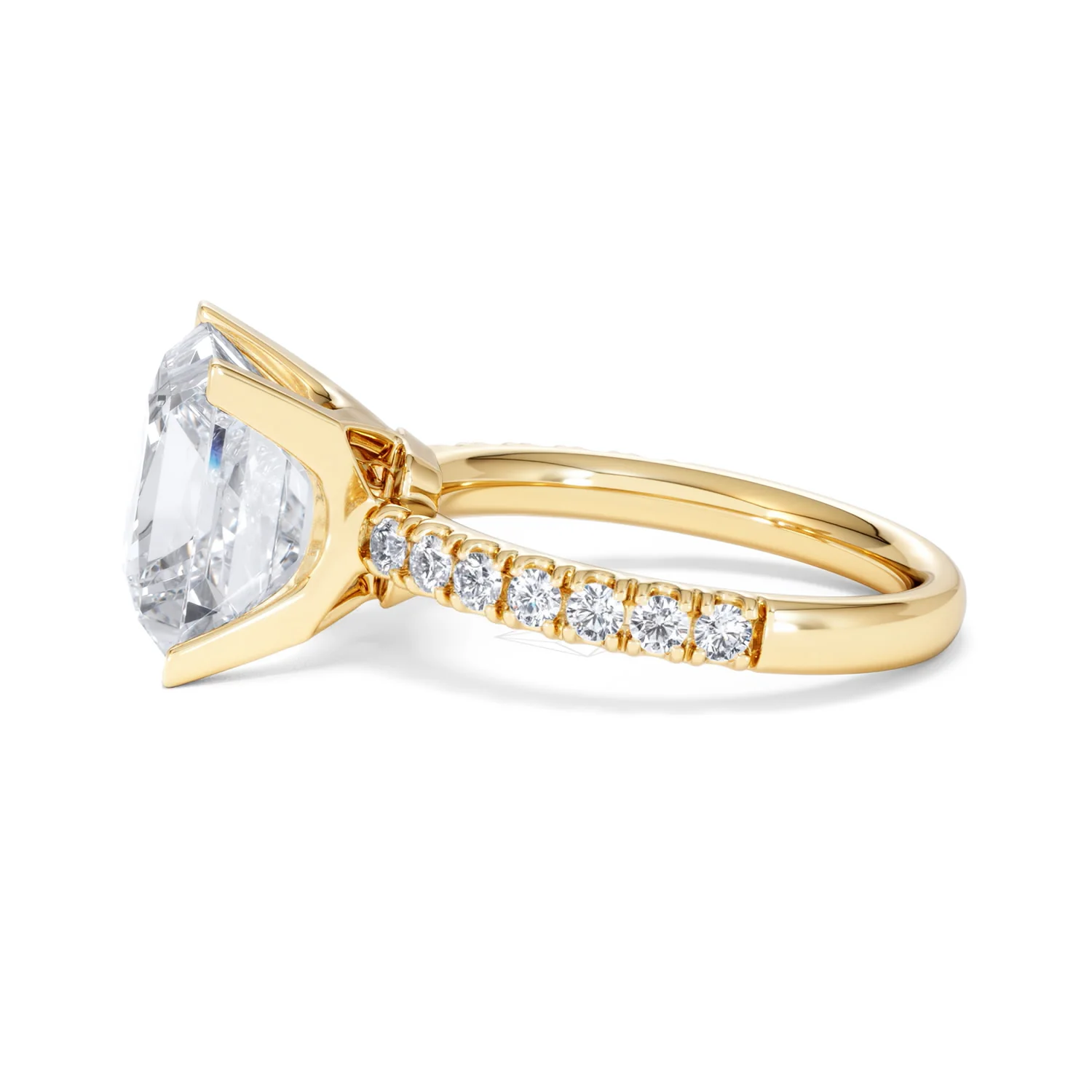 Katerina 5.55ct Lab Diamond Princess Cut Engagement Ring in 18K Yellow Gold G/VS1 - Image 68