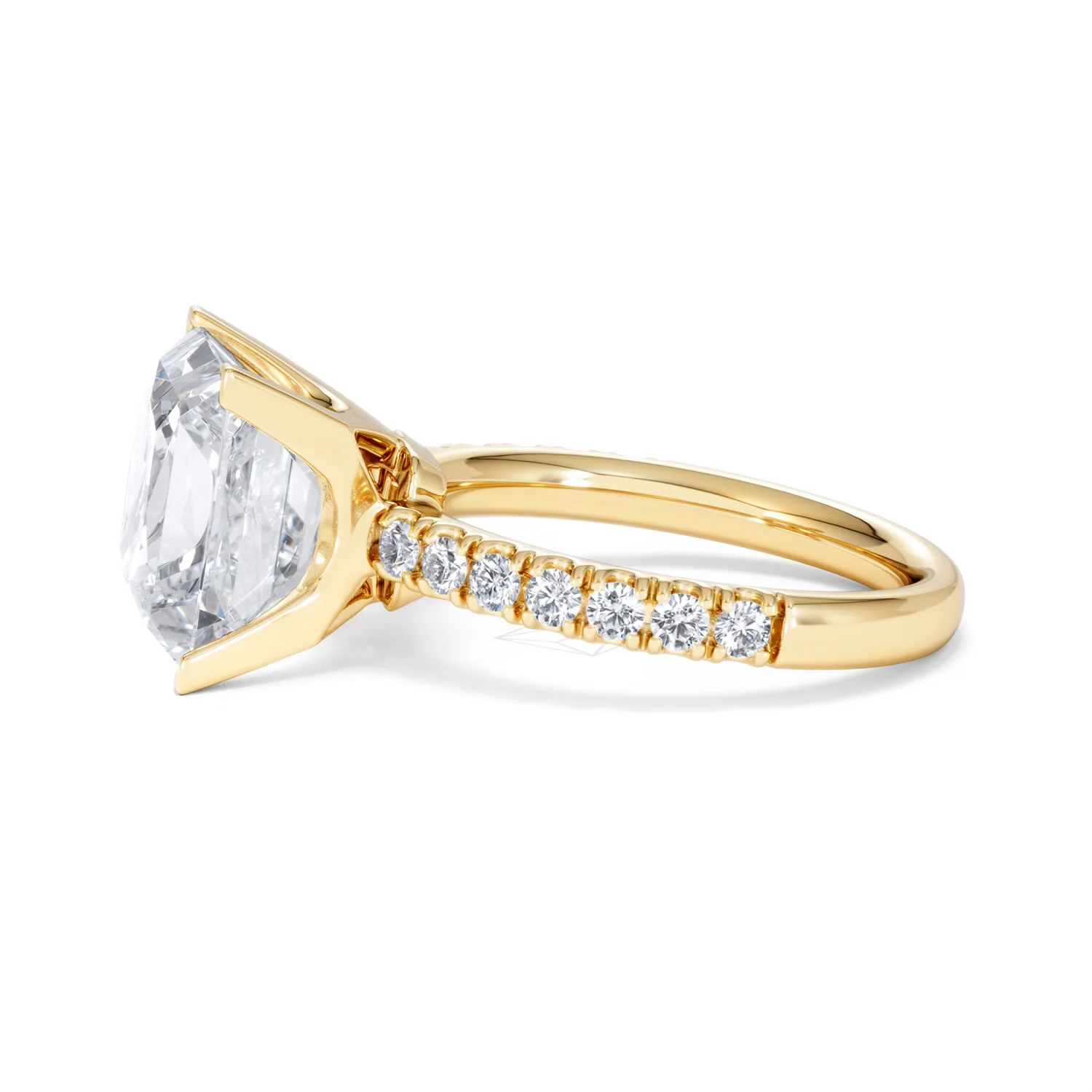 Katerina 5.55ct Lab Diamond Princess Cut Engagement Ring in 18K Yellow Gold G/VS1 - Image 69