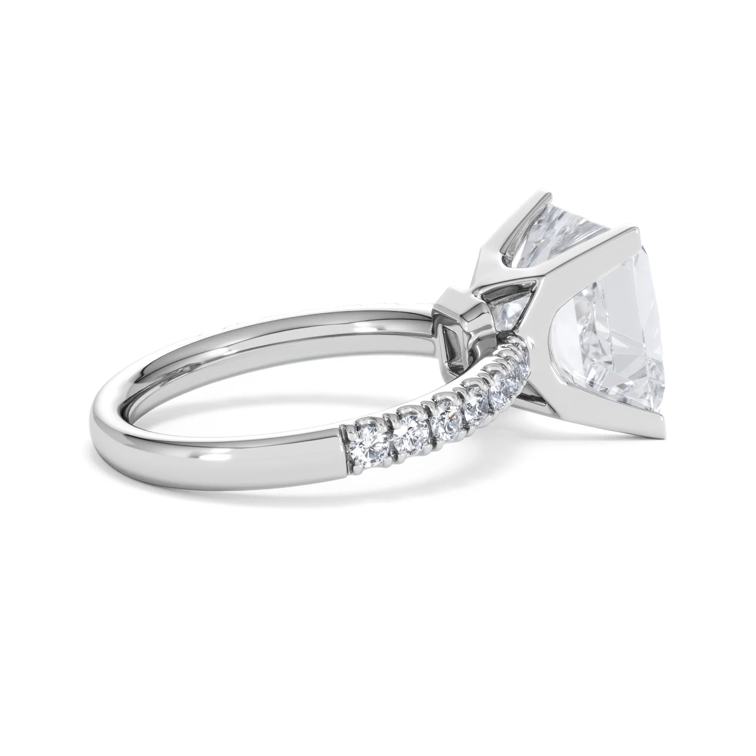 Katerina 5.55ct Lab Diamond Princess Cut Engagement Ring in Platinum G/VS1 - Image 33