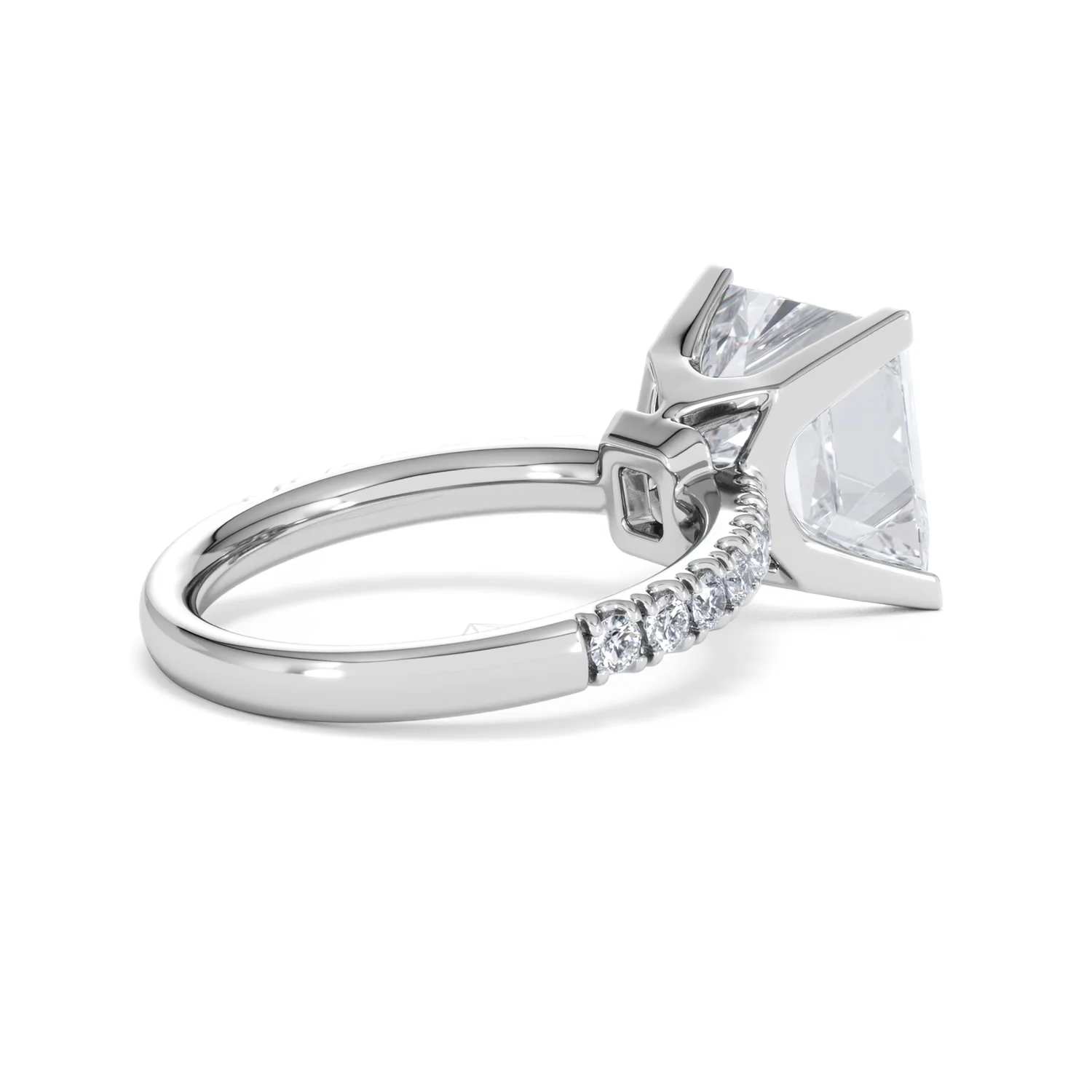 Katerina 5.55ct Lab Diamond Princess Cut Engagement Ring in Platinum G/VS1 - Image 36