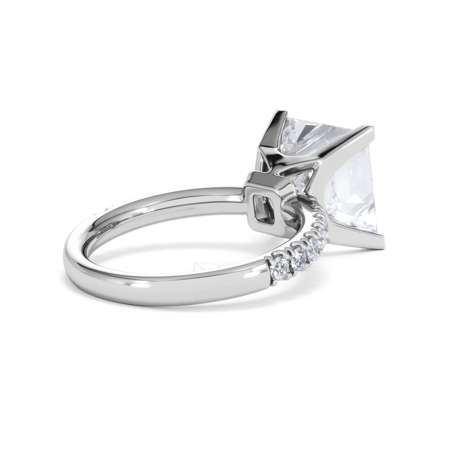 Katerina 5.55ct Lab Diamond Princess Cut Engagement Ring in Platinum G/VS1 - Image 38