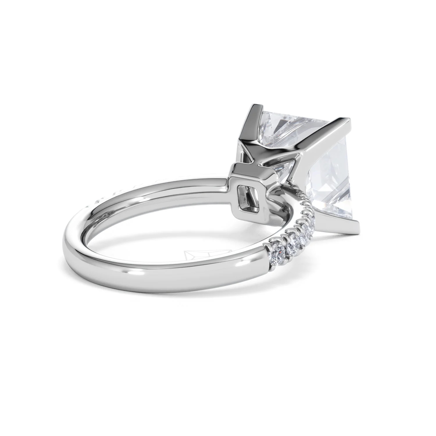 Katerina 5.55ct Lab Diamond Princess Cut Engagement Ring in Platinum G/VS1 - Image 39