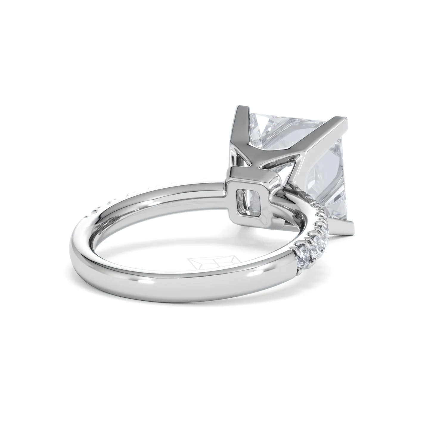 Katerina 5.55ct Lab Diamond Princess Cut Engagement Ring in Platinum G/VS1 - Image 41