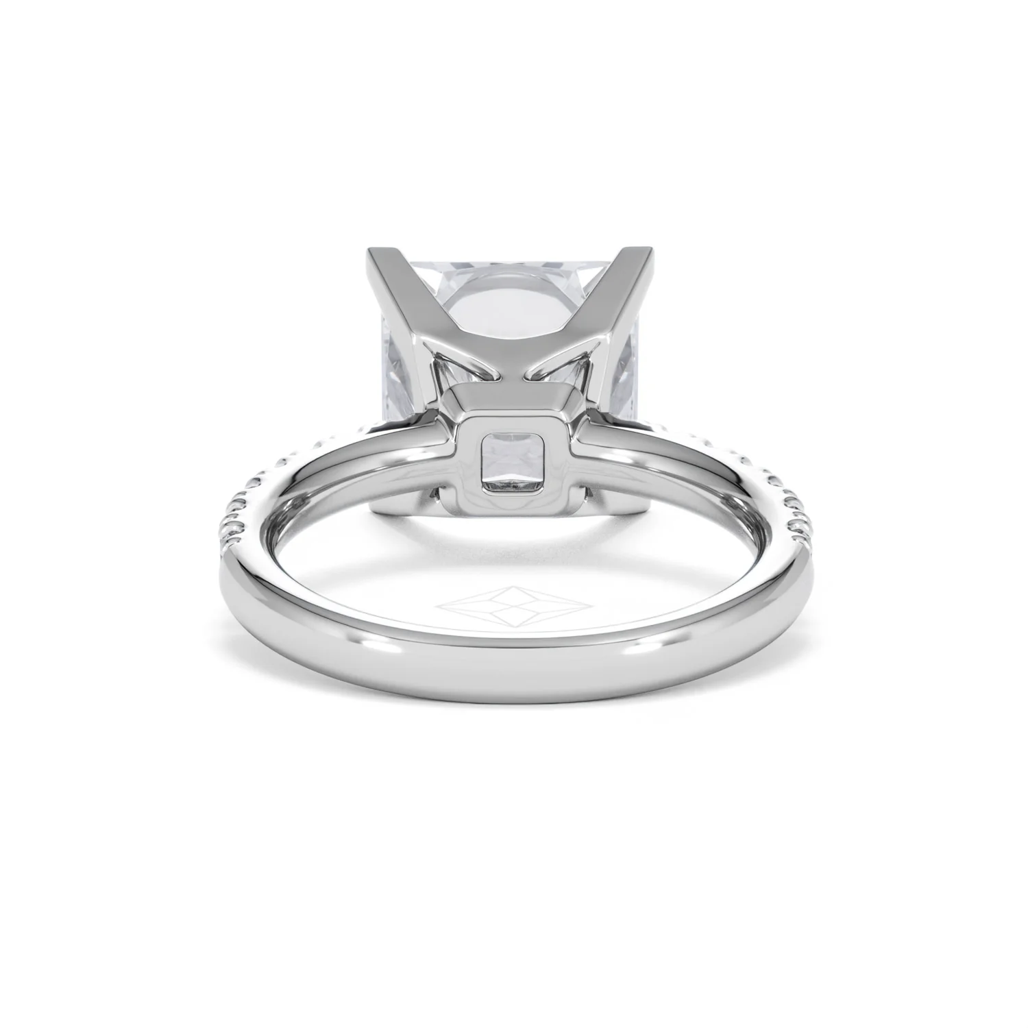 Katerina 5.55ct Lab Diamond Princess Cut Engagement Ring in Platinum G/VS1 - Image 48