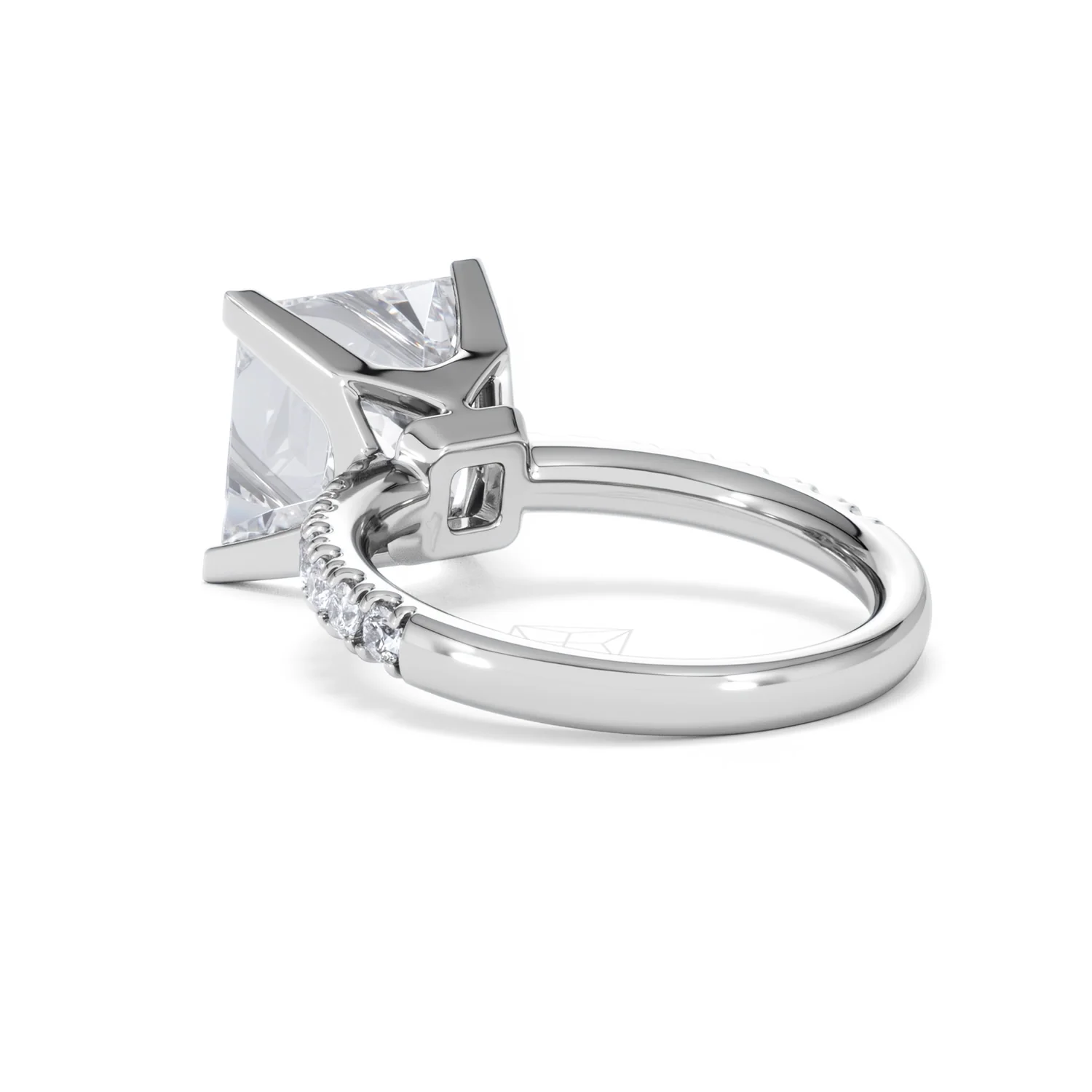 Katerina 5.55ct Lab Diamond Princess Cut Engagement Ring in Platinum G/VS1 - Image 56