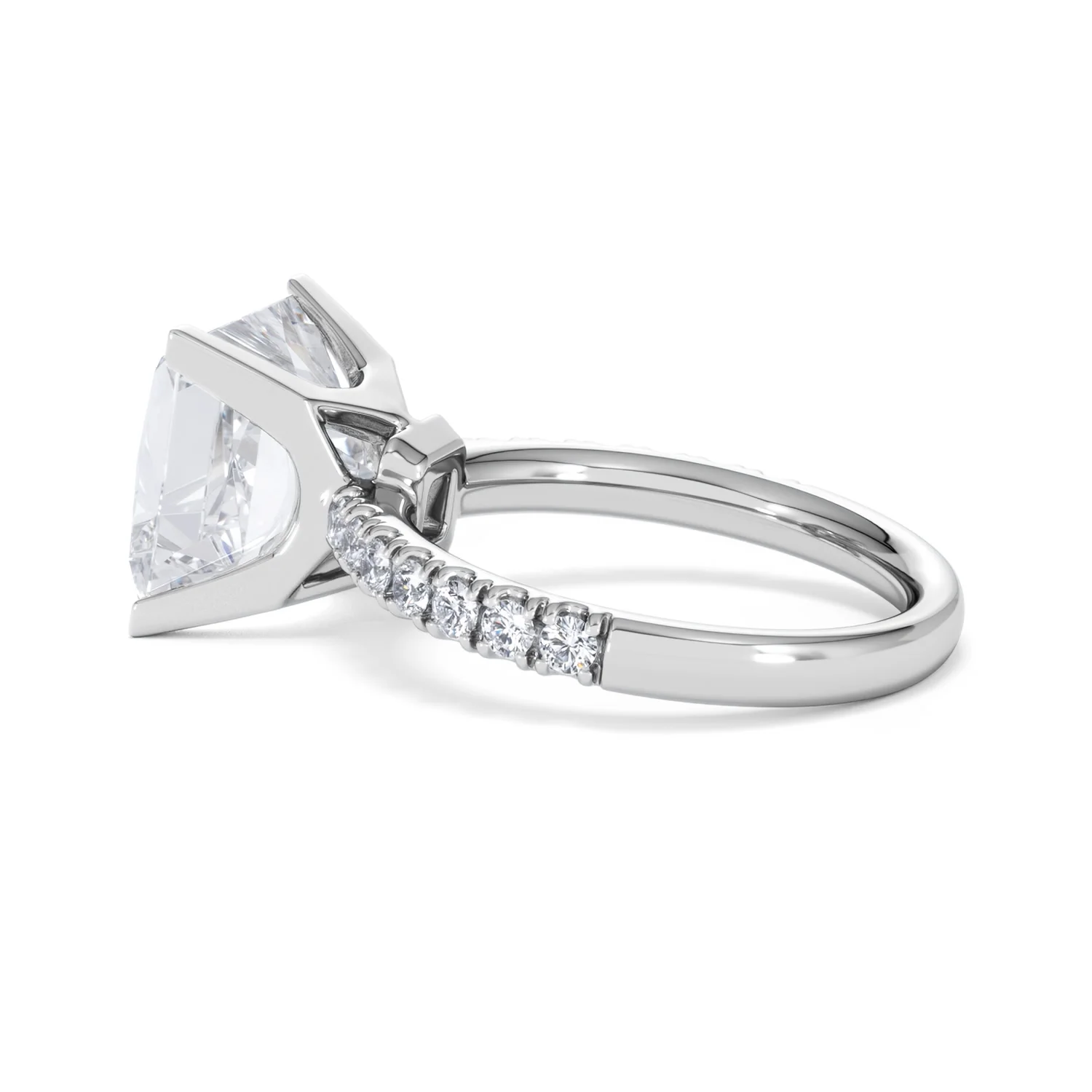 Katerina 5.55ct Lab Diamond Princess Cut Engagement Ring in Platinum G/VS1 - Image 63