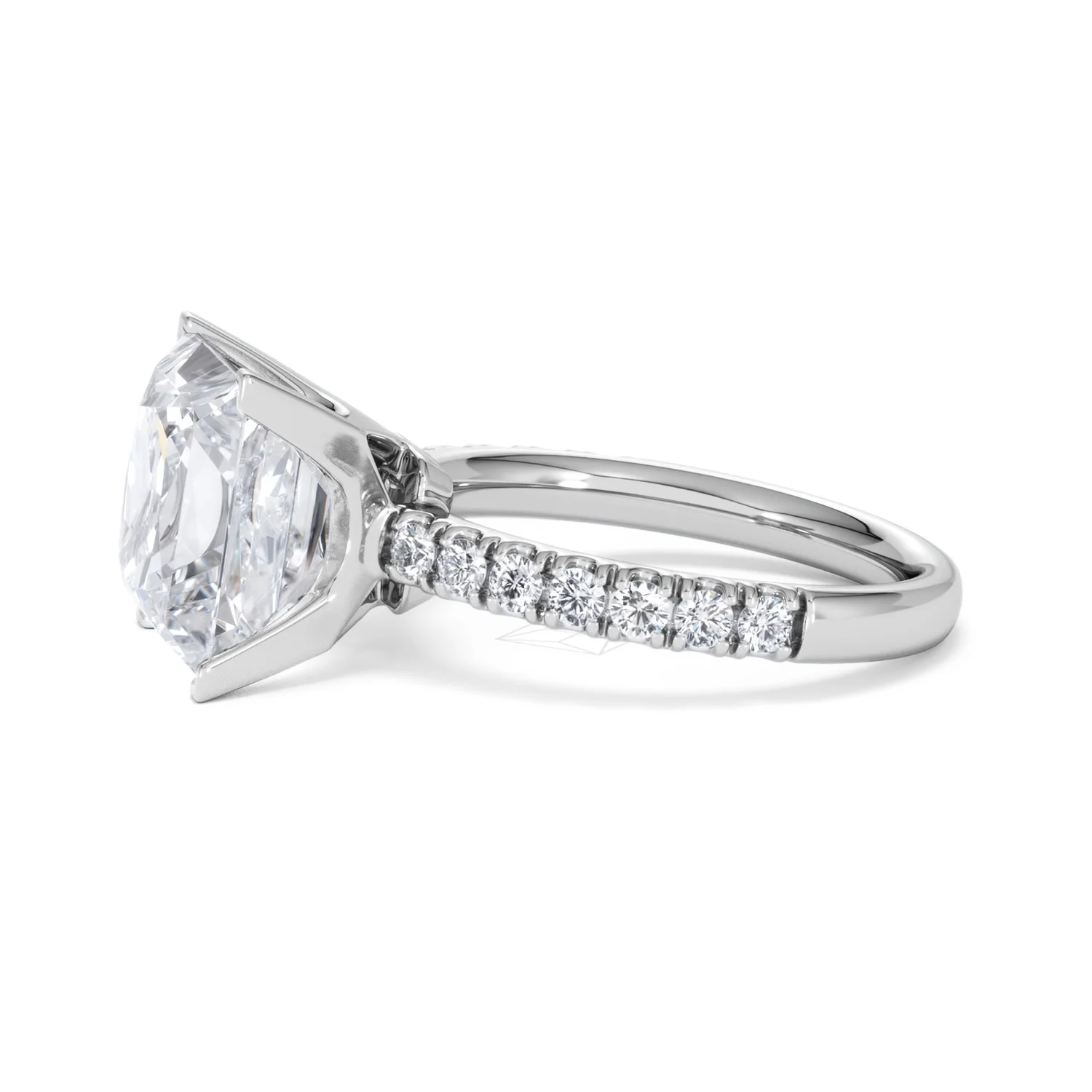 Katerina 5.55ct Lab Diamond Princess Cut Engagement Ring in Platinum G/VS1 - Image 71