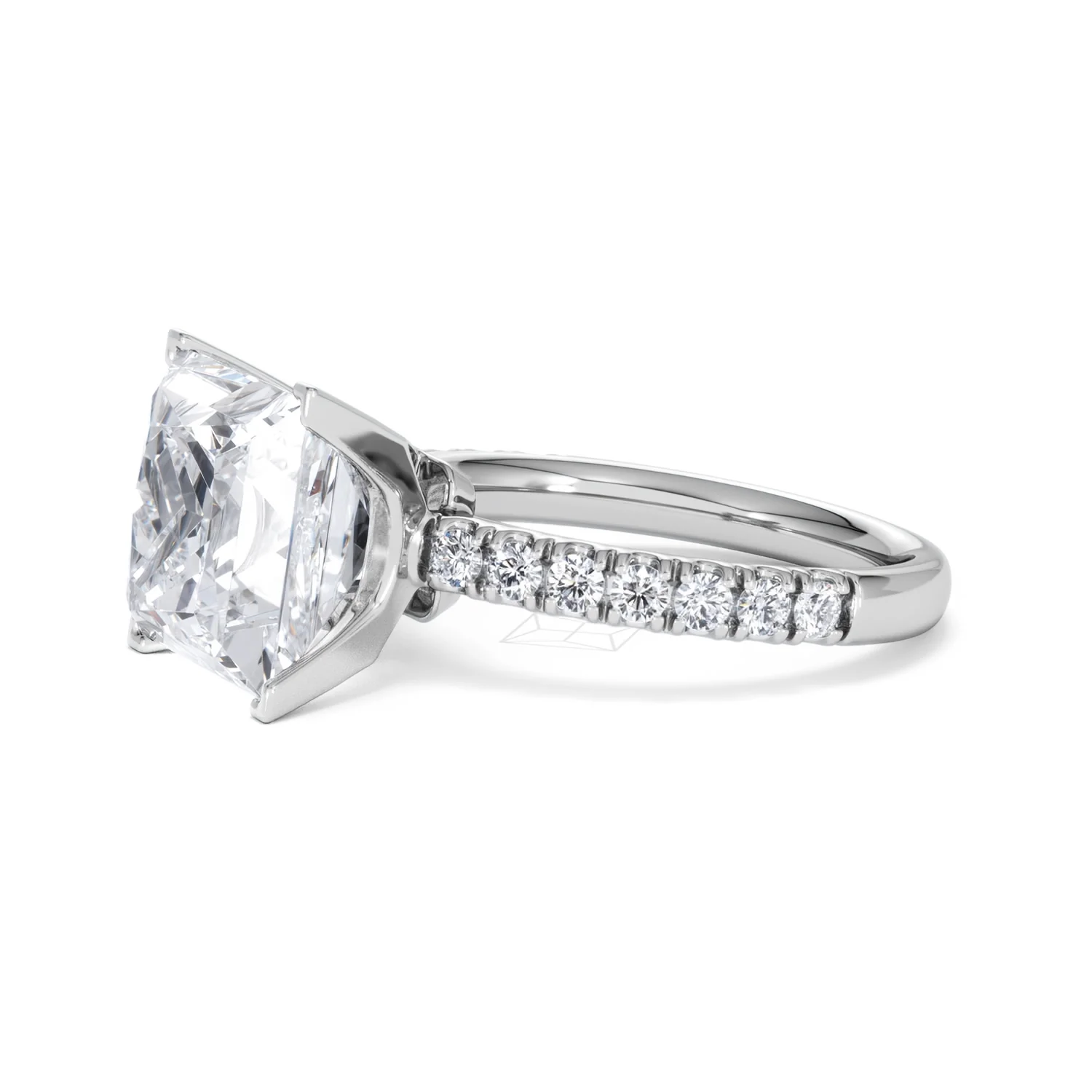 Katerina 5.55ct Lab Diamond Princess Cut Engagement Ring in Platinum G/VS1 - Image 74