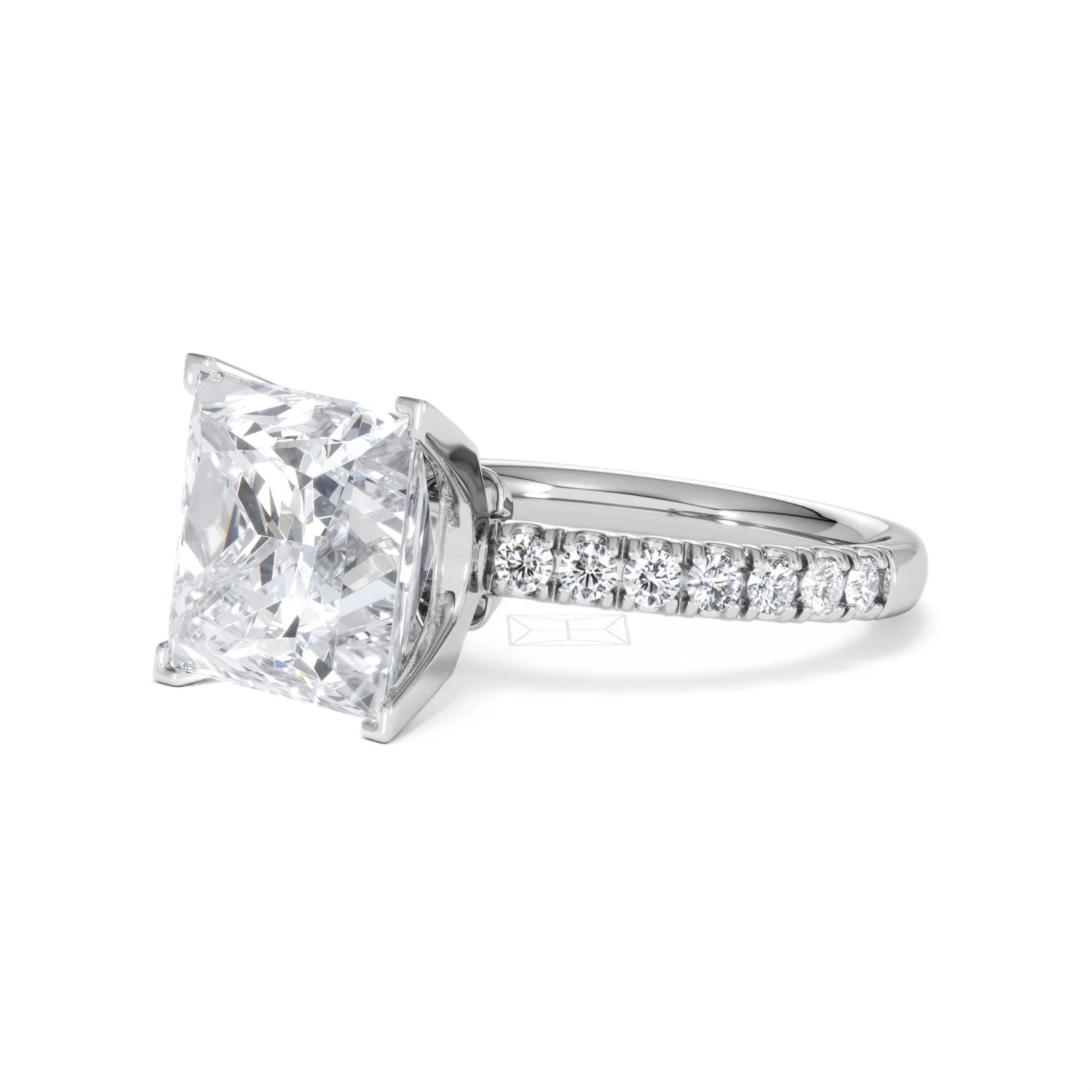 Katerina 5.55ct Lab Diamond Princess Cut Engagement Ring in Platinum G/VS1 - Image 78