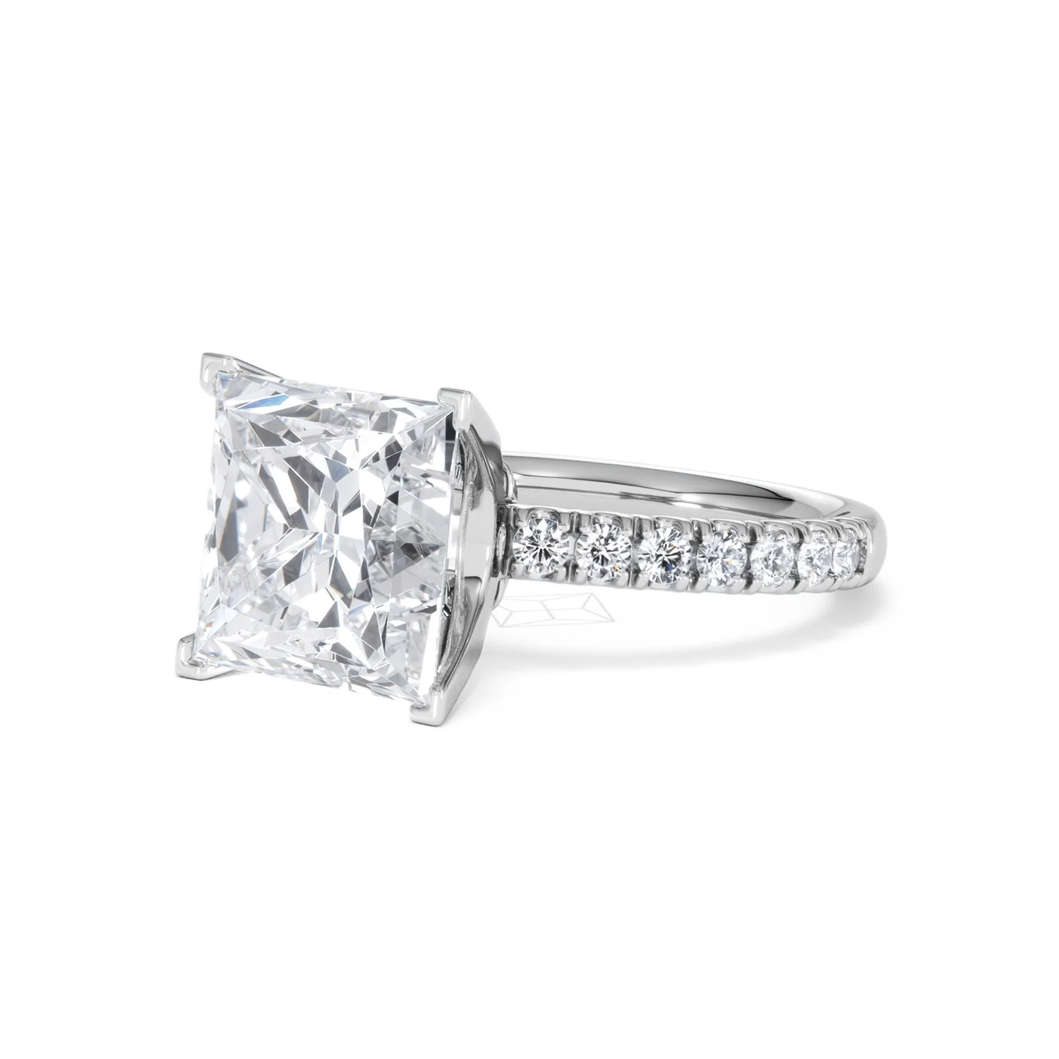 Katerina 5.55ct Lab Diamond Princess Cut Engagement Ring in Platinum G/VS1 - Image 80
