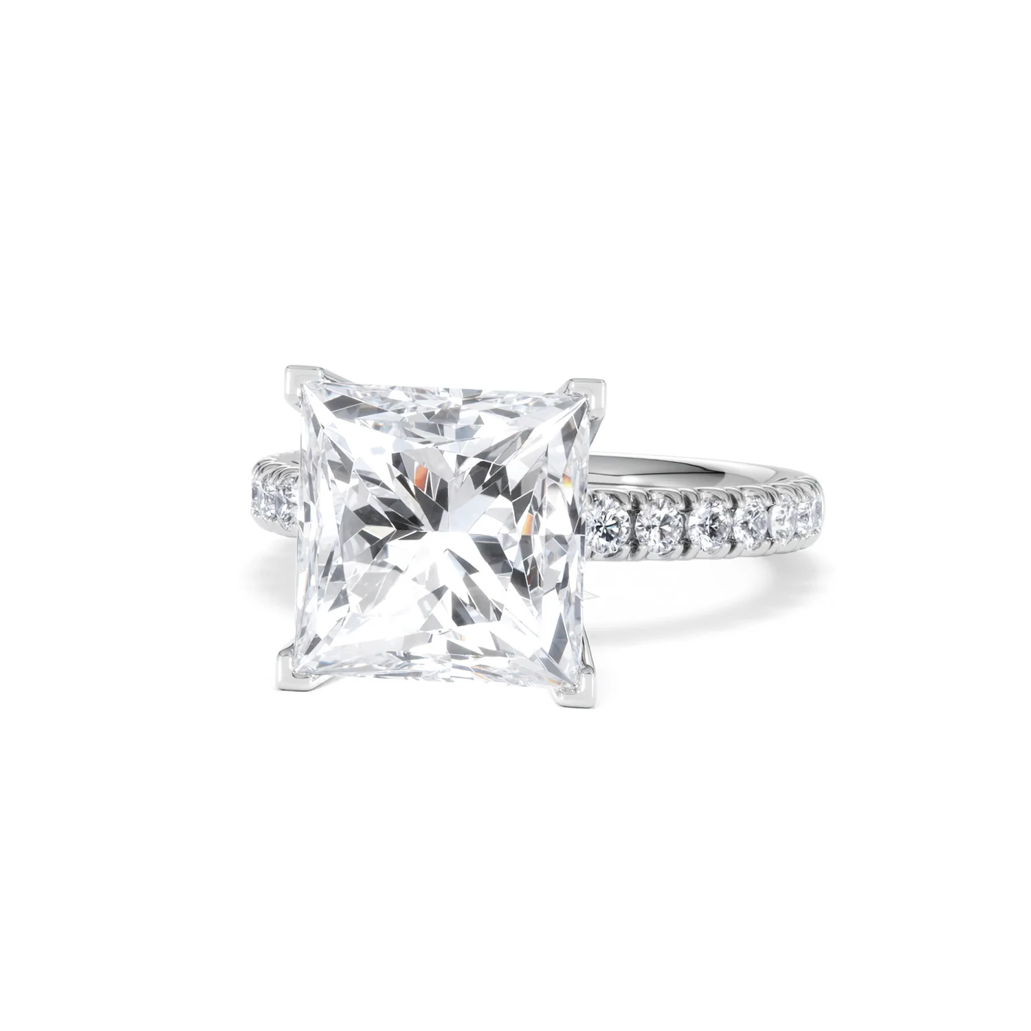 Katerina 5.55ct Lab Diamond Princess Cut Engagement Ring in Platinum G/VS1 - Image 85