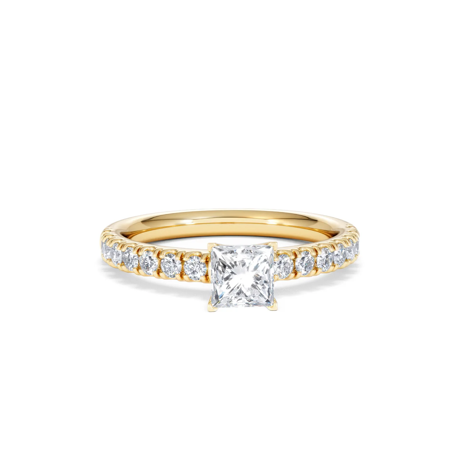 Katerina Princess Diamond Engagement Ring 18K Gold 0.85ct G/SI2 - Image 13