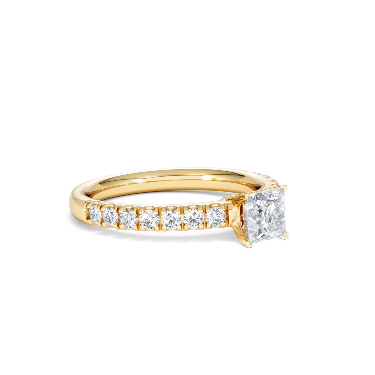 Katerina Princess Diamond Engagement Ring 18K Gold 0.85ct G/SI2 - Image 21
