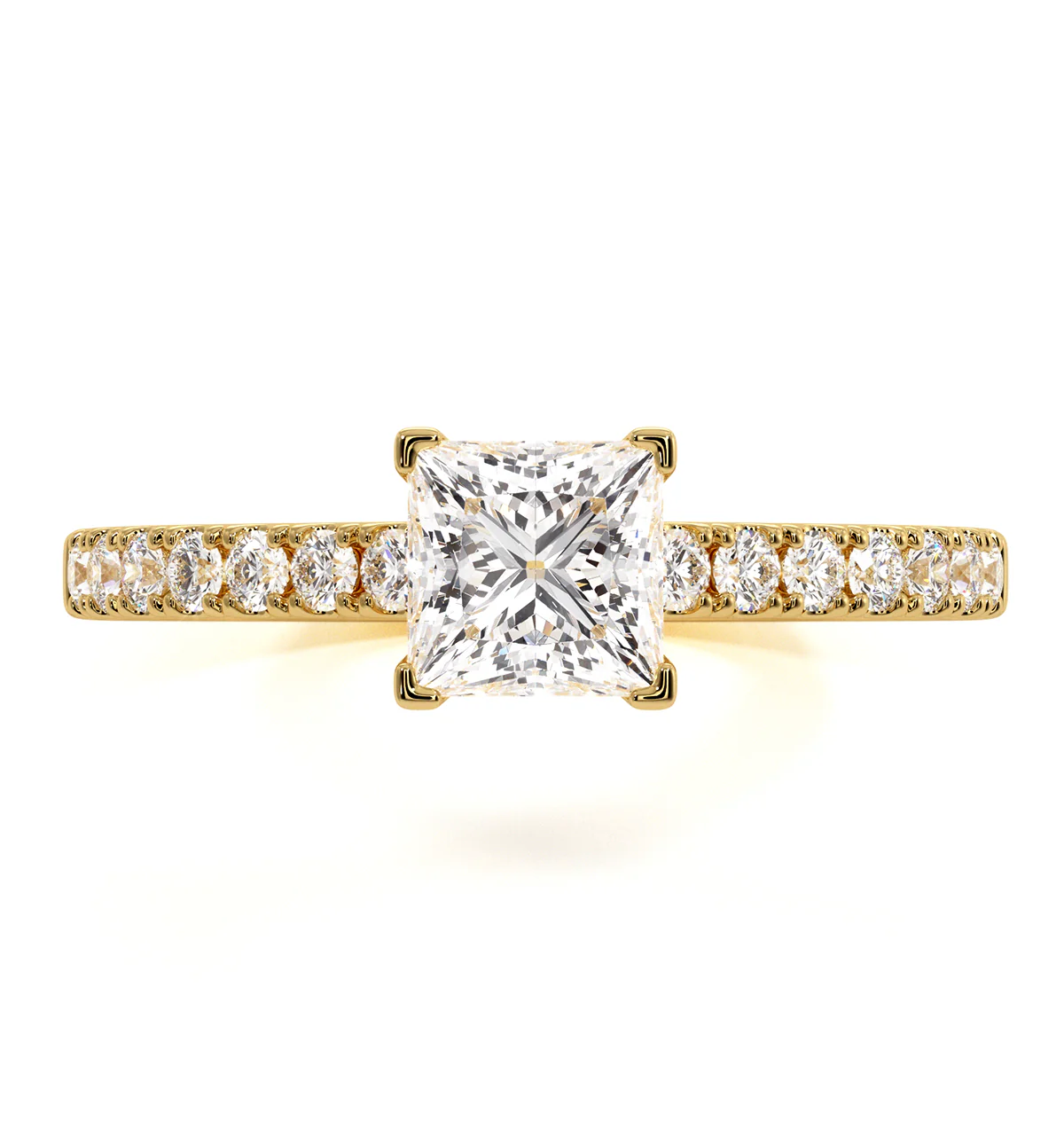 Katerina GIA Princess Diamond Engagement Ring 18K Gold 1.15ct G/VS1 - Image 2