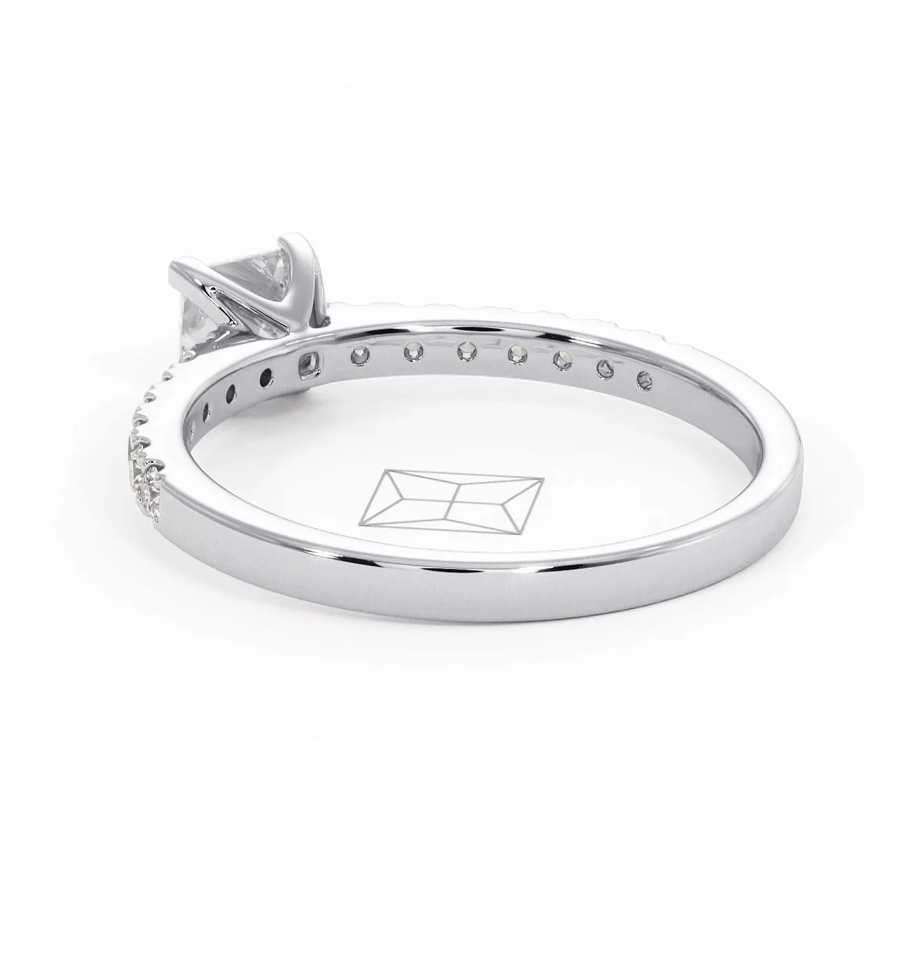 Katerina Princess Diamond Engagement Ring 18KW Gold 0.85ct G/SI2 - Image 120