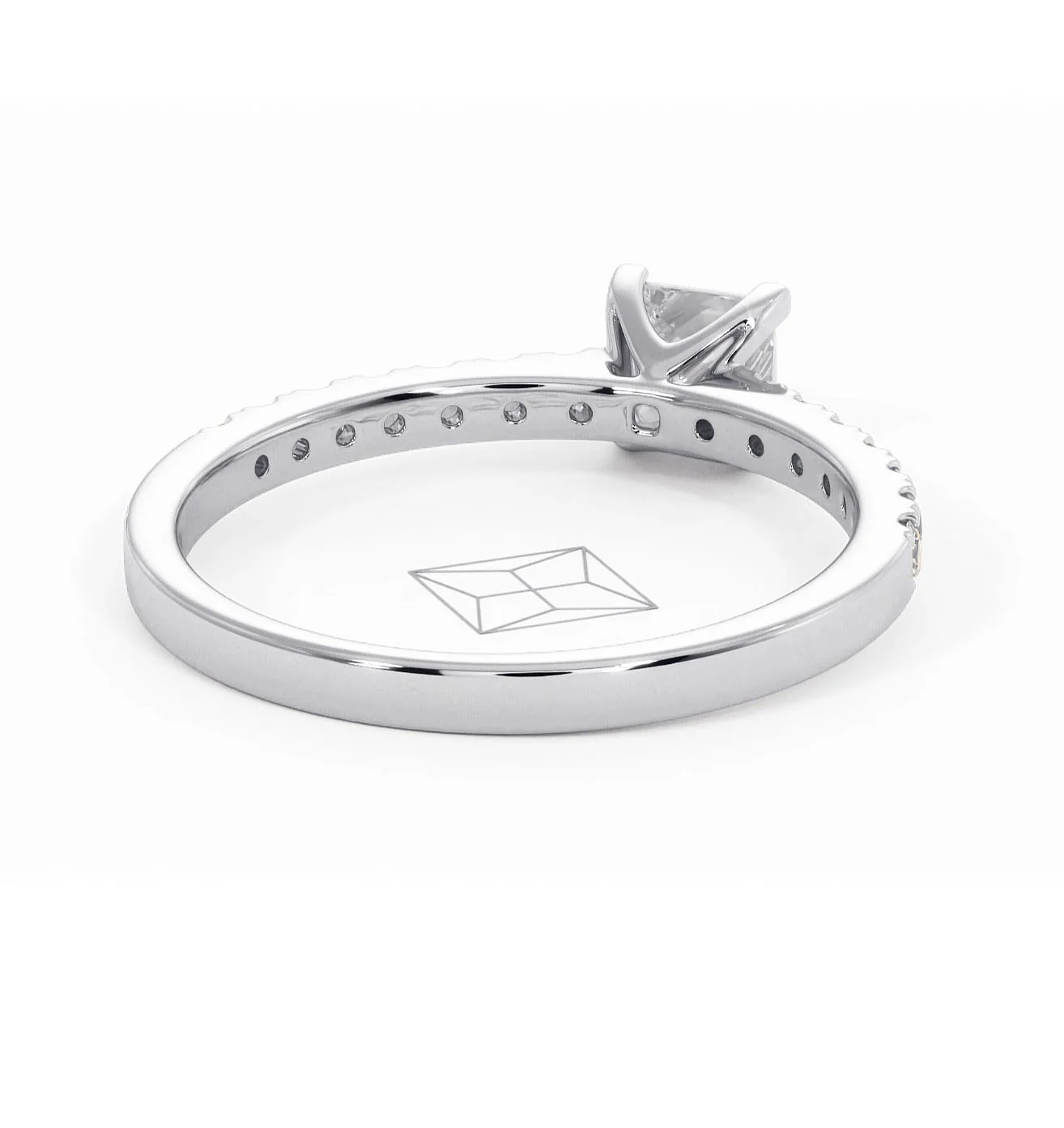 Katerina Princess Diamond Engagement Ring 18KW Gold 0.85ct G/SI2 - Image 133
