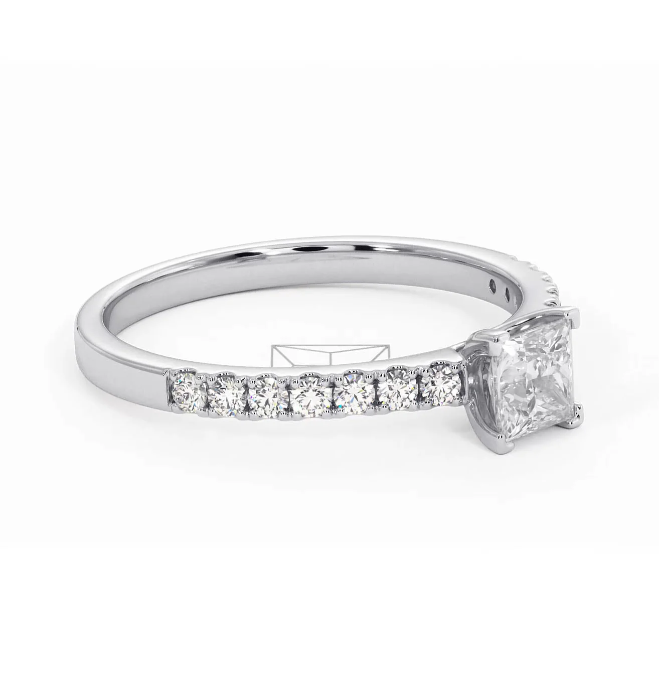 Katerina Princess Diamond Engagement Ring 18KW Gold 0.85ct G/SI2 - Image 158