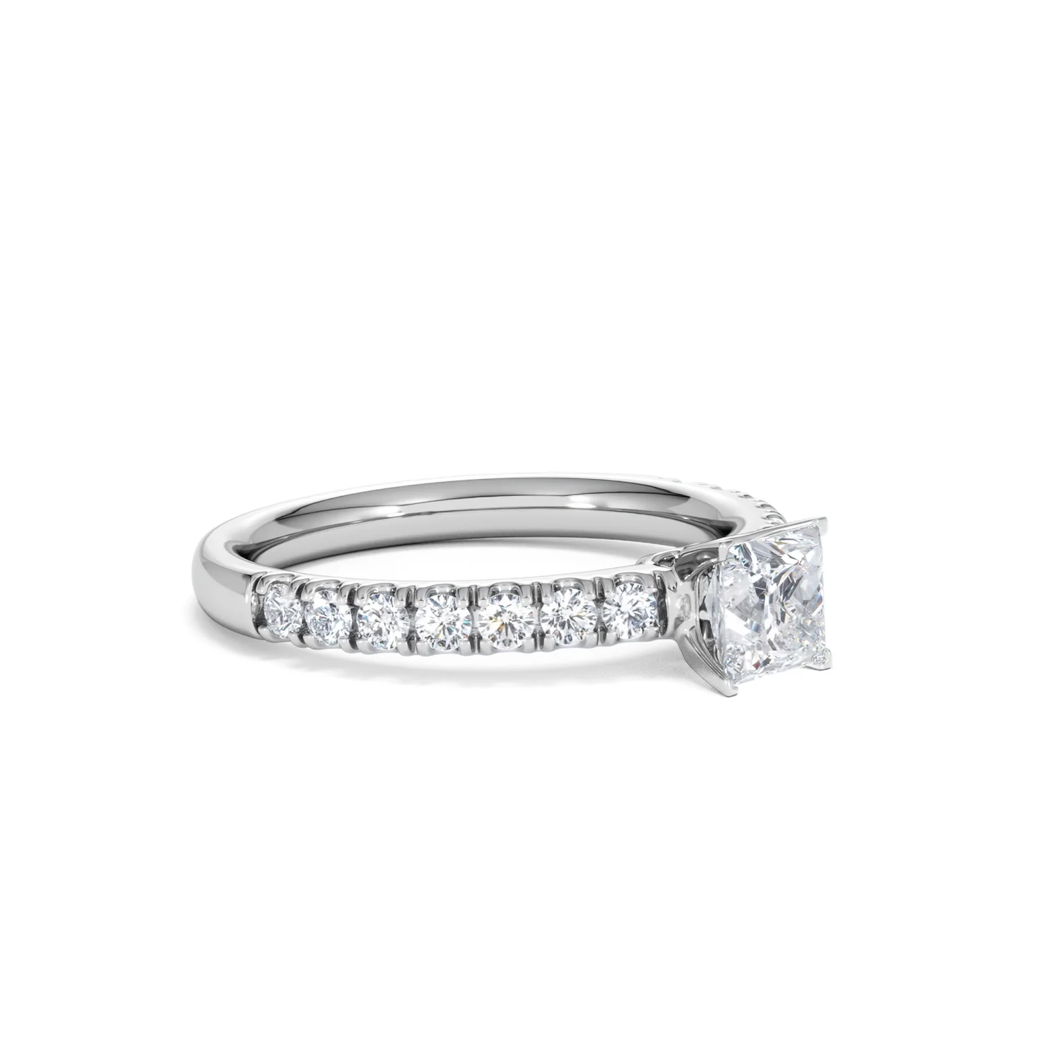 Katerina Princess Diamond Engagement Ring 18KW Gold 0.85ct G/SI2 - Image 18