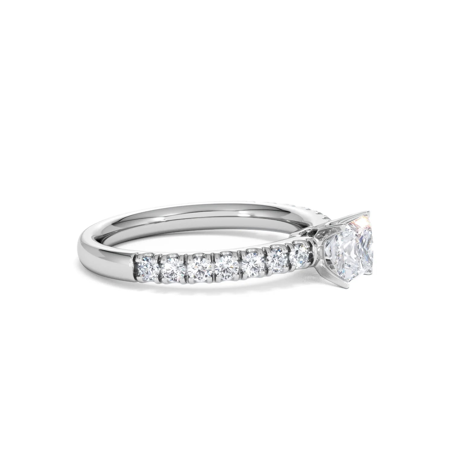 Katerina Princess Diamond Engagement Ring 18KW Gold 0.85ct G/SI2 - Image 22