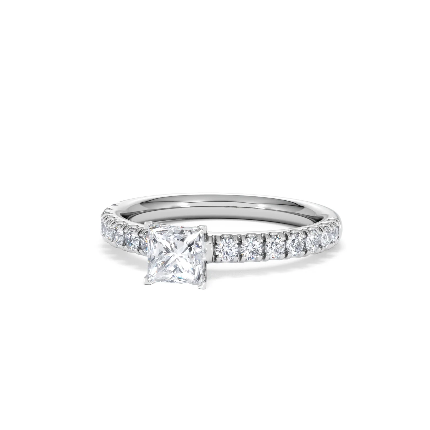 Katerina Princess Diamond Engagement Ring 18KW Gold 0.85ct G/SI2 - Image 84